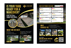 Design de Flyer par 3Guys pour Lifetime Outdoor Living | Design : #35340751