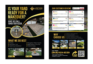 Design de Flyer par 3Guys pour Lifetime Outdoor Living | Design : #35343294