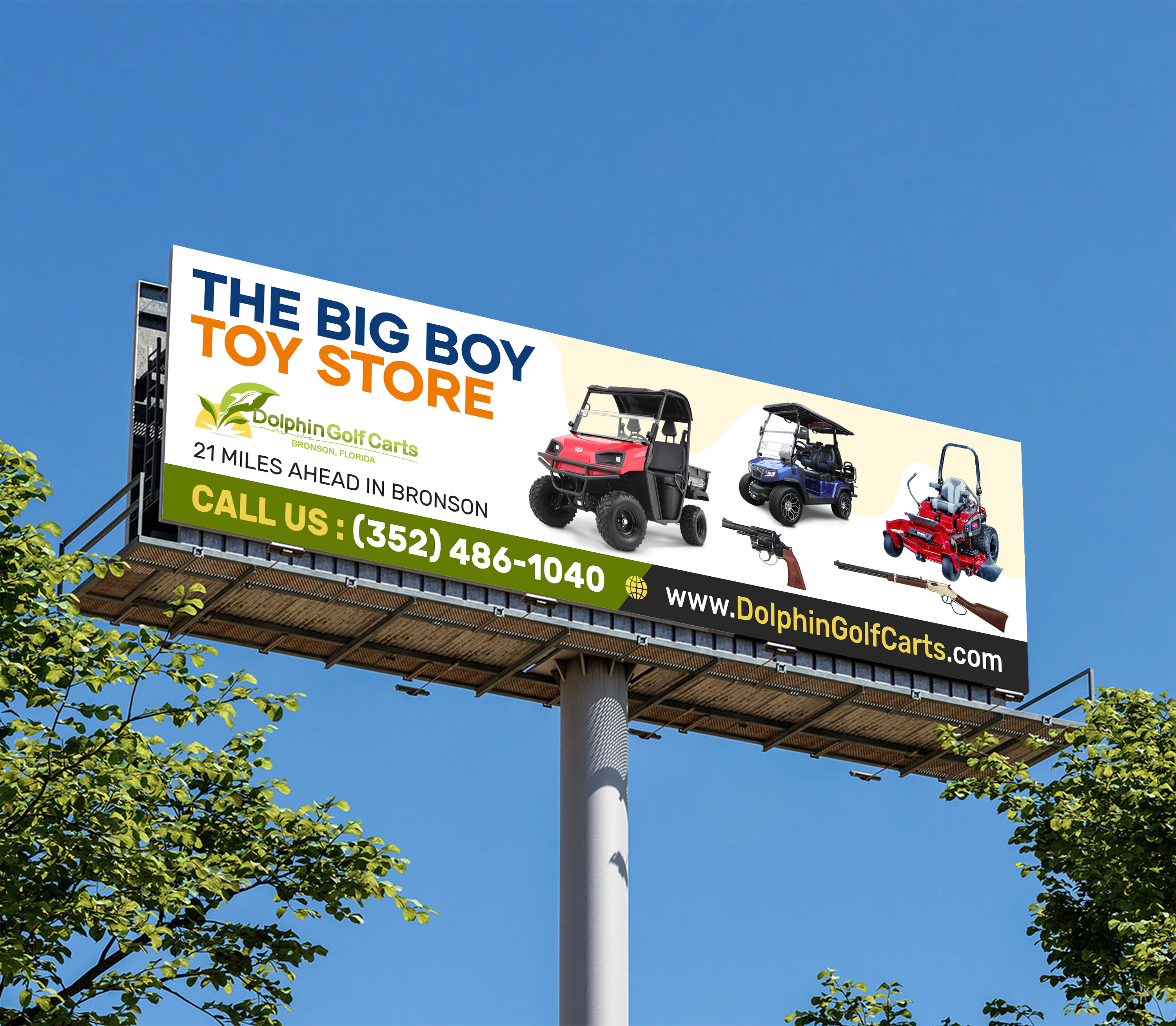 Billboard Design by ARTOGRAPHY for Dolphin Outdoor Power Equipment, Inc | Design #35244376