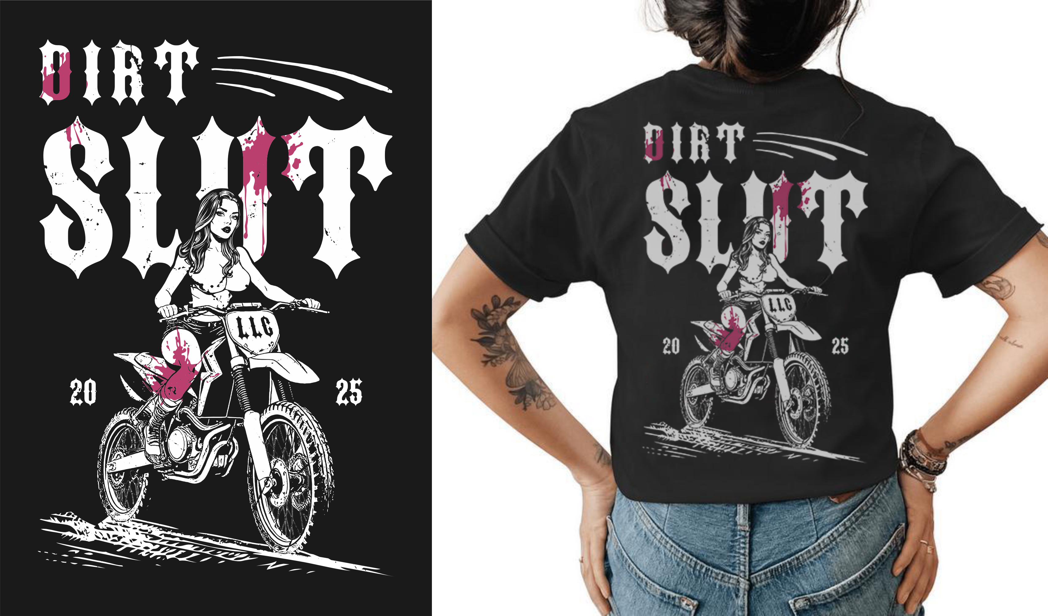 T-shirt Design by DoppelGanger Studio for Dirt Slut LLC | Design #35248192