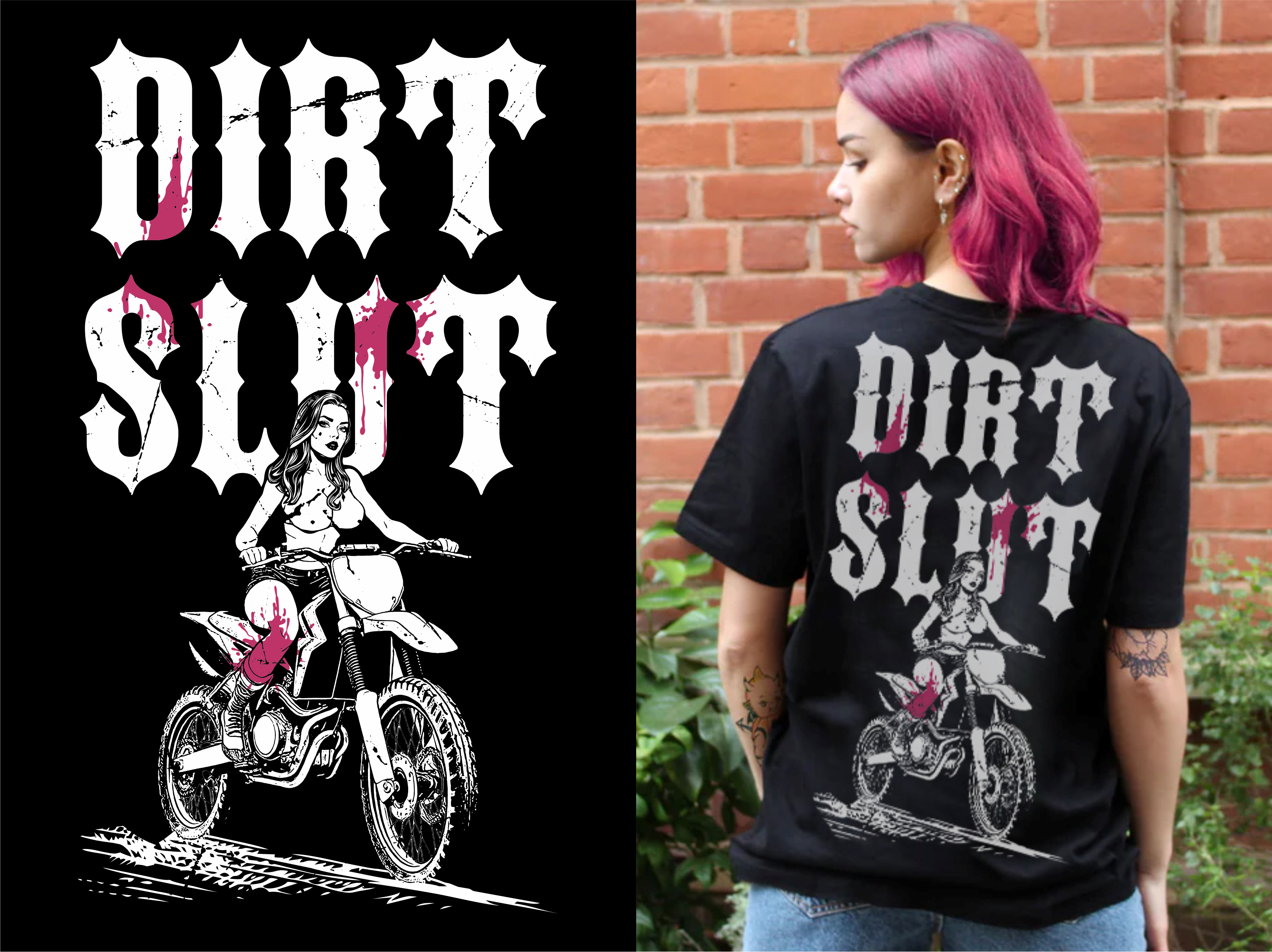 T-shirt Design by DoppelGanger Studio for Dirt Slut LLC | Design #35254212