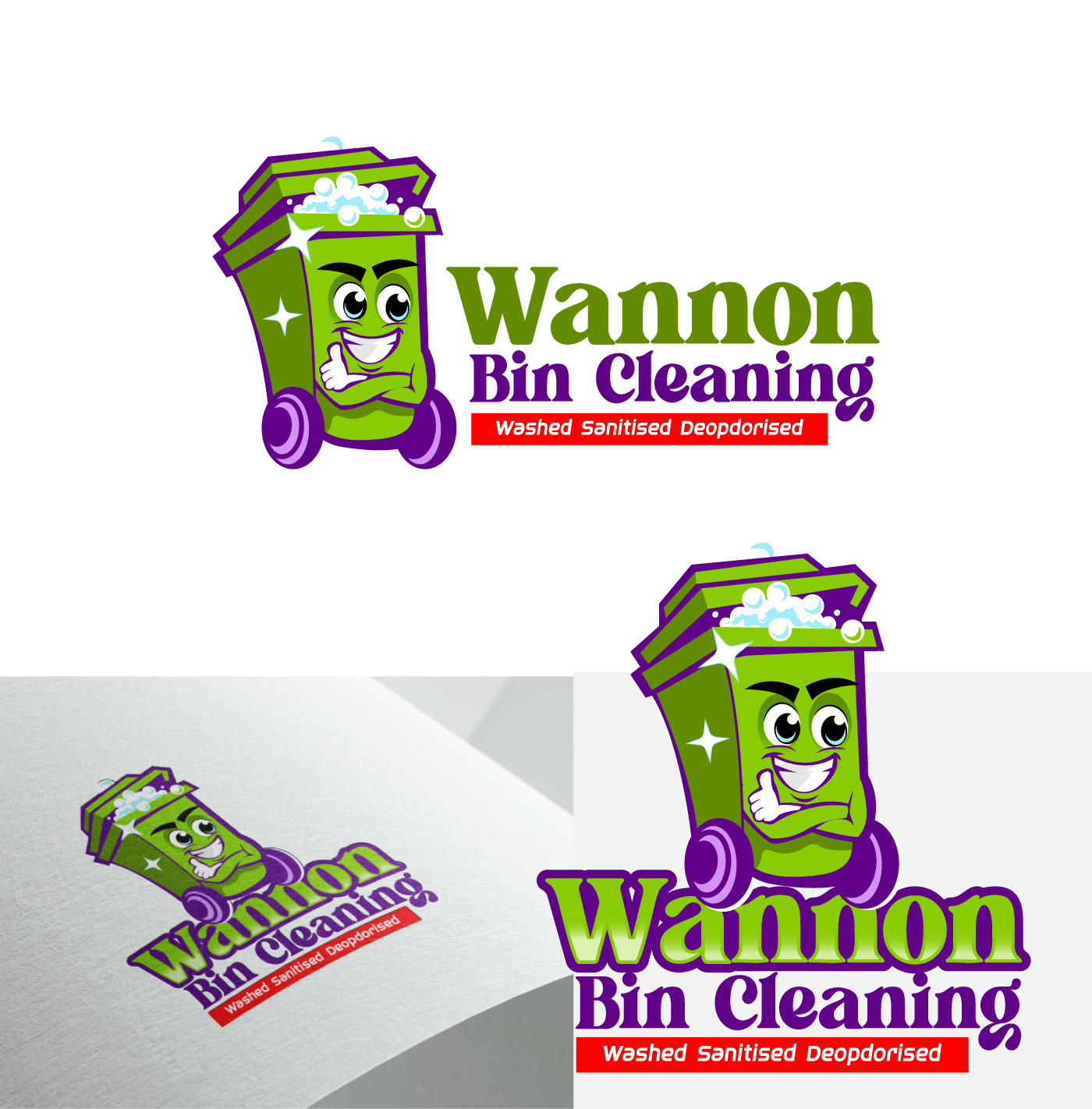 Design de Logo par Farhad Kreative pour Wannon Bin Cleaning  | Design #35241889