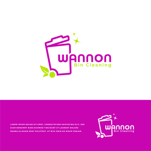 Logo Design by 99 Art.. for Wannon Bin Cleaning  | Design: #35242240
