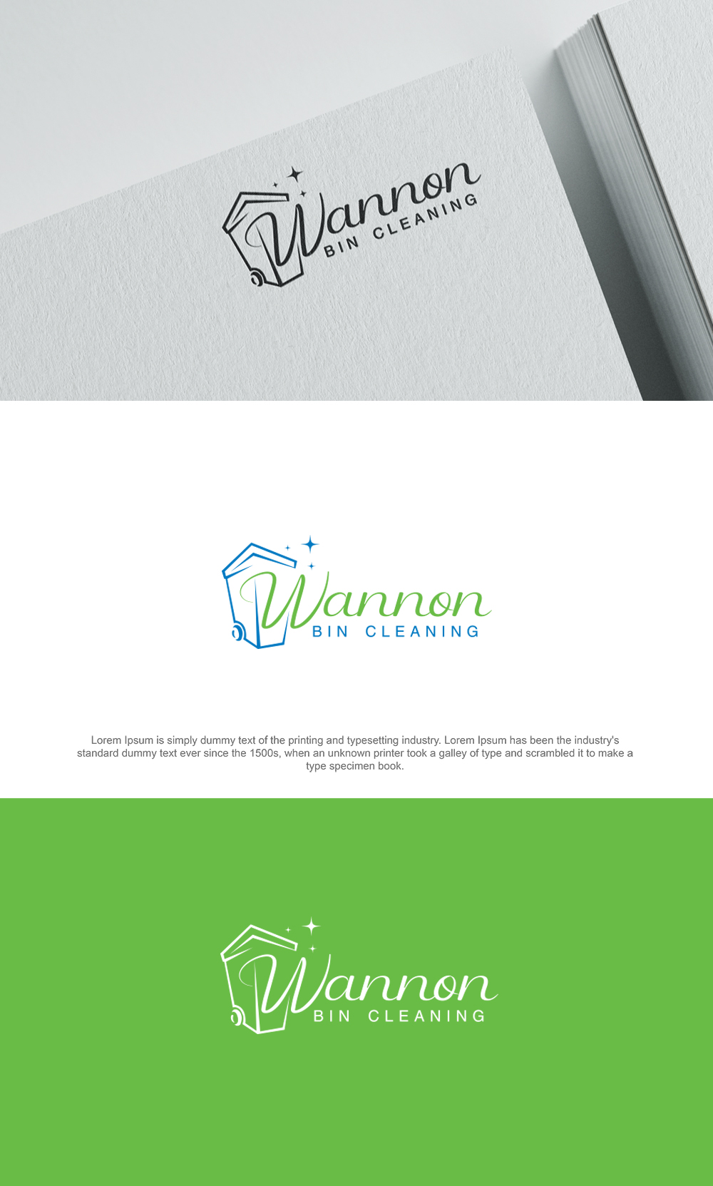 Logo-Design von DesignSNW für Wannon Bin Cleaning  | Design #35246058