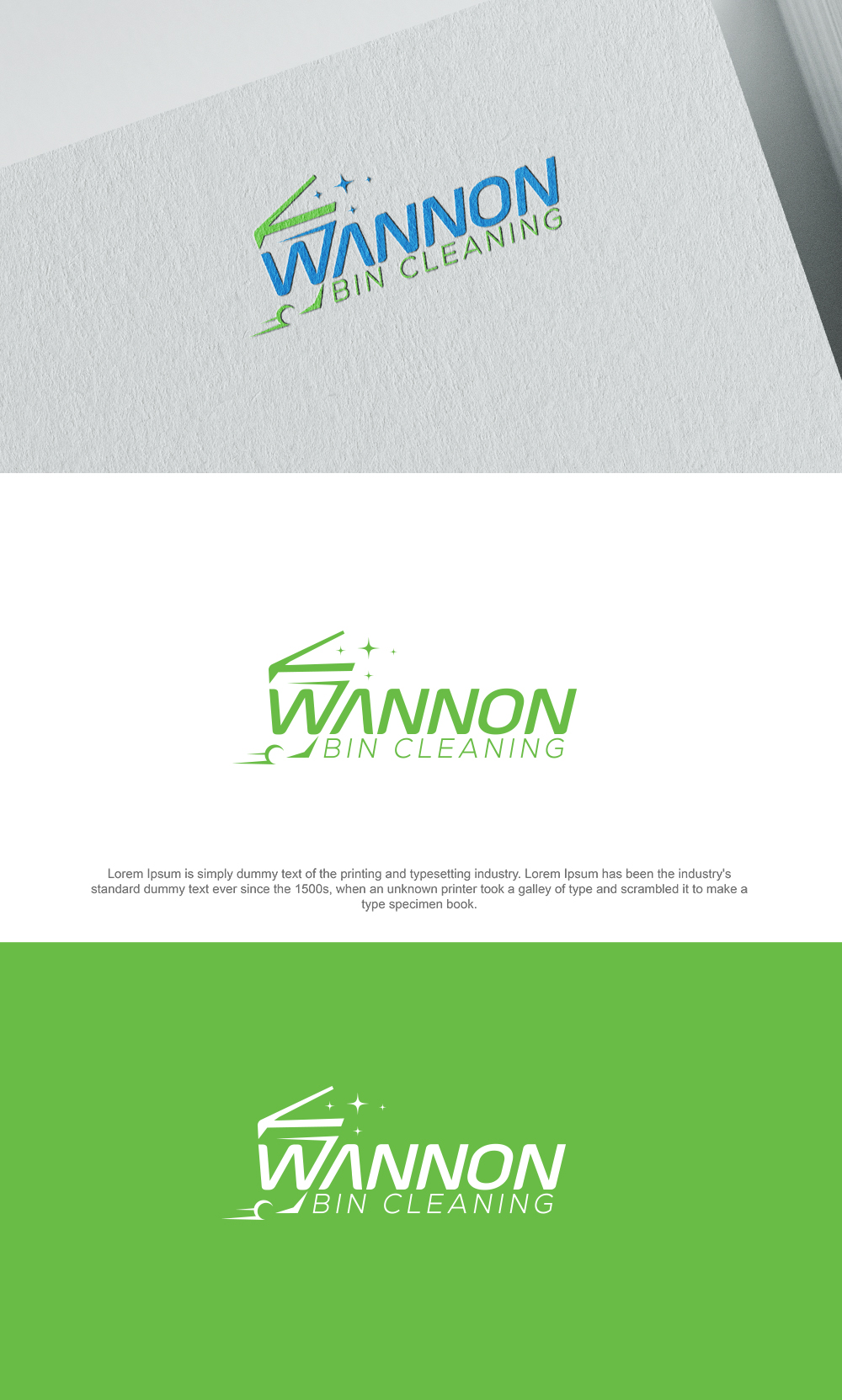 Logo-Design von DesignSNW für Wannon Bin Cleaning  | Design #35246157
