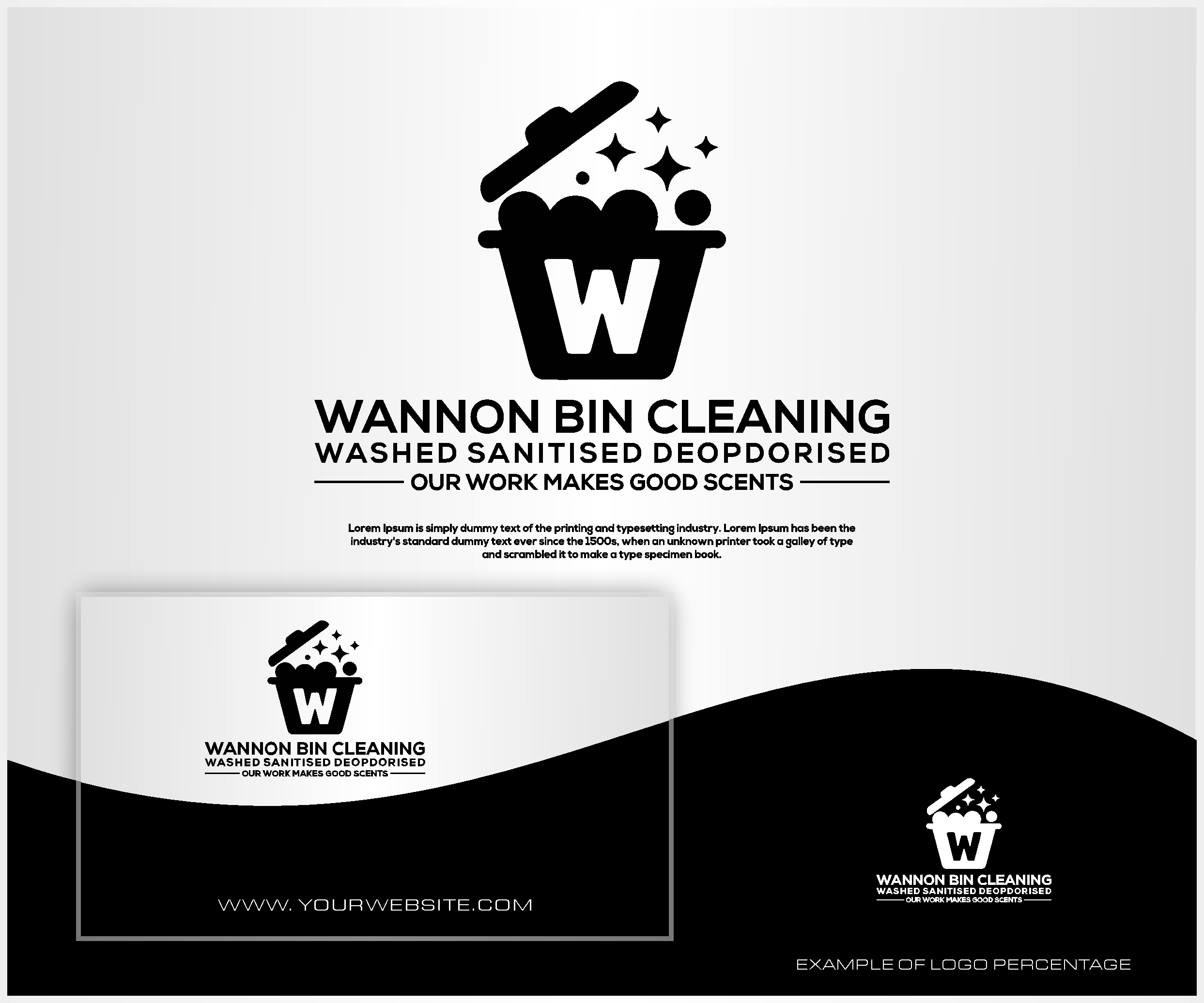 Logo Design by manggawkwk for Wannon Bin Cleaning  | Design #35240779