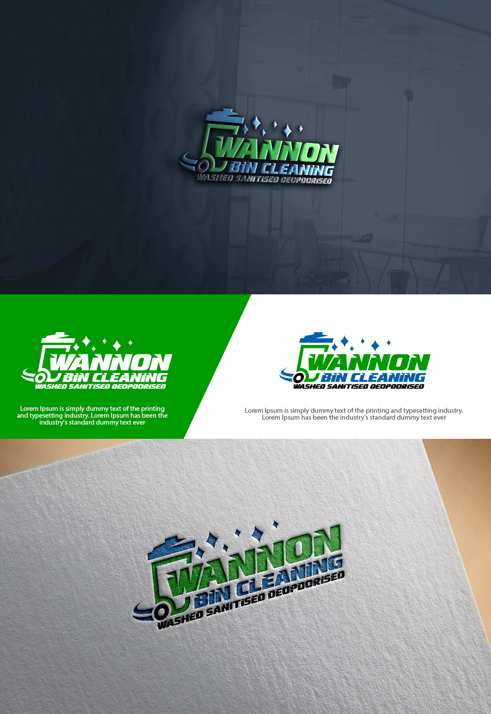 Logo Design by sulemani  creation for Wannon Bin Cleaning  | Design #35242878
