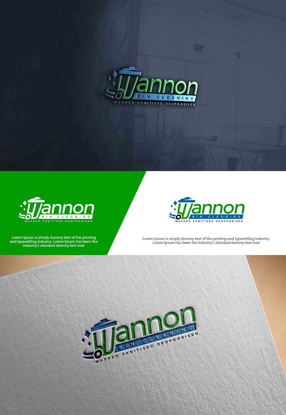 Diseño de Logo por sulemani  creation para Wannon Bin Cleaning  | Diseño #35242879
