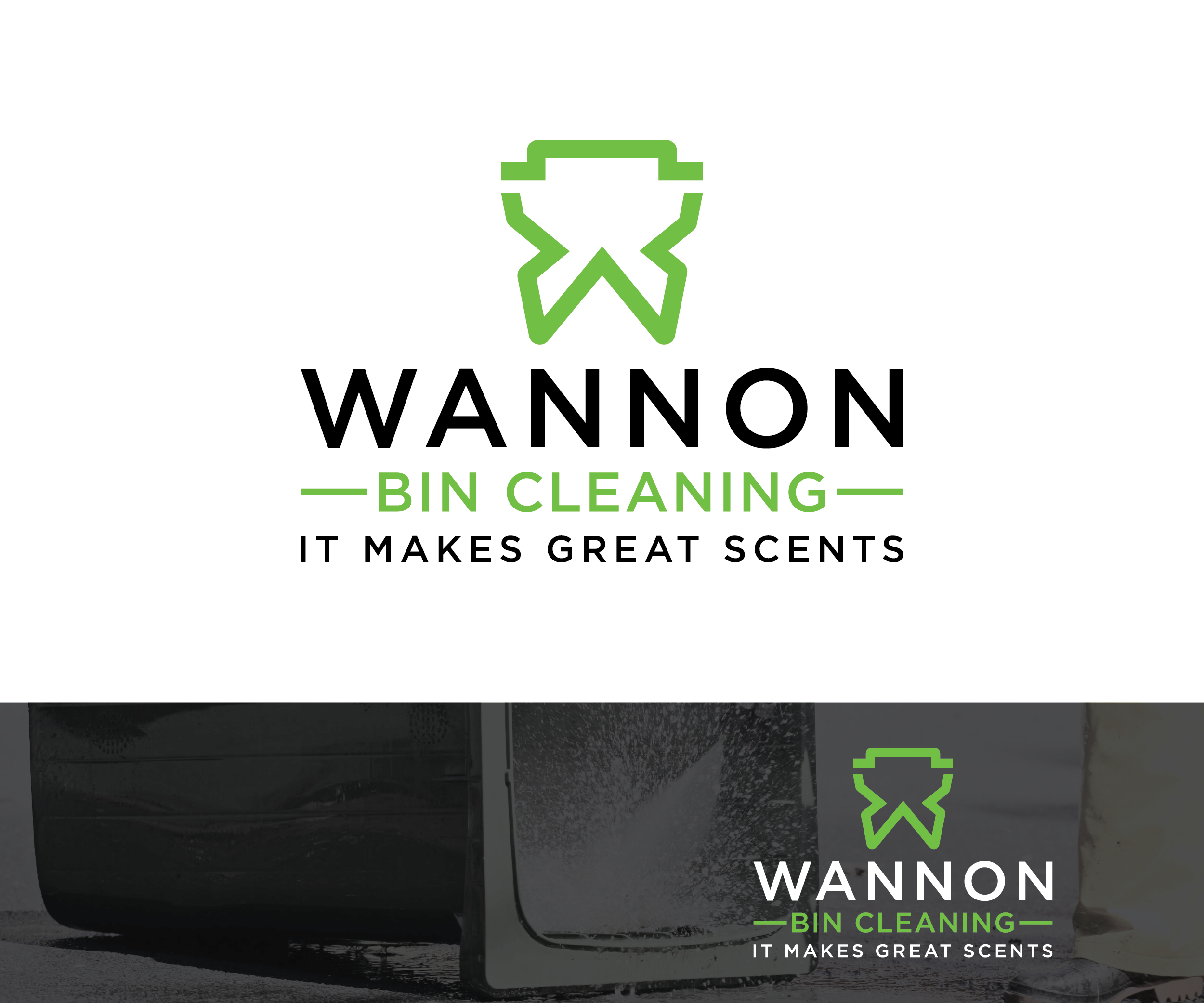 Diseño de Logo por FT Marks Co. para Wannon Bin Cleaning  | Diseño #35275309