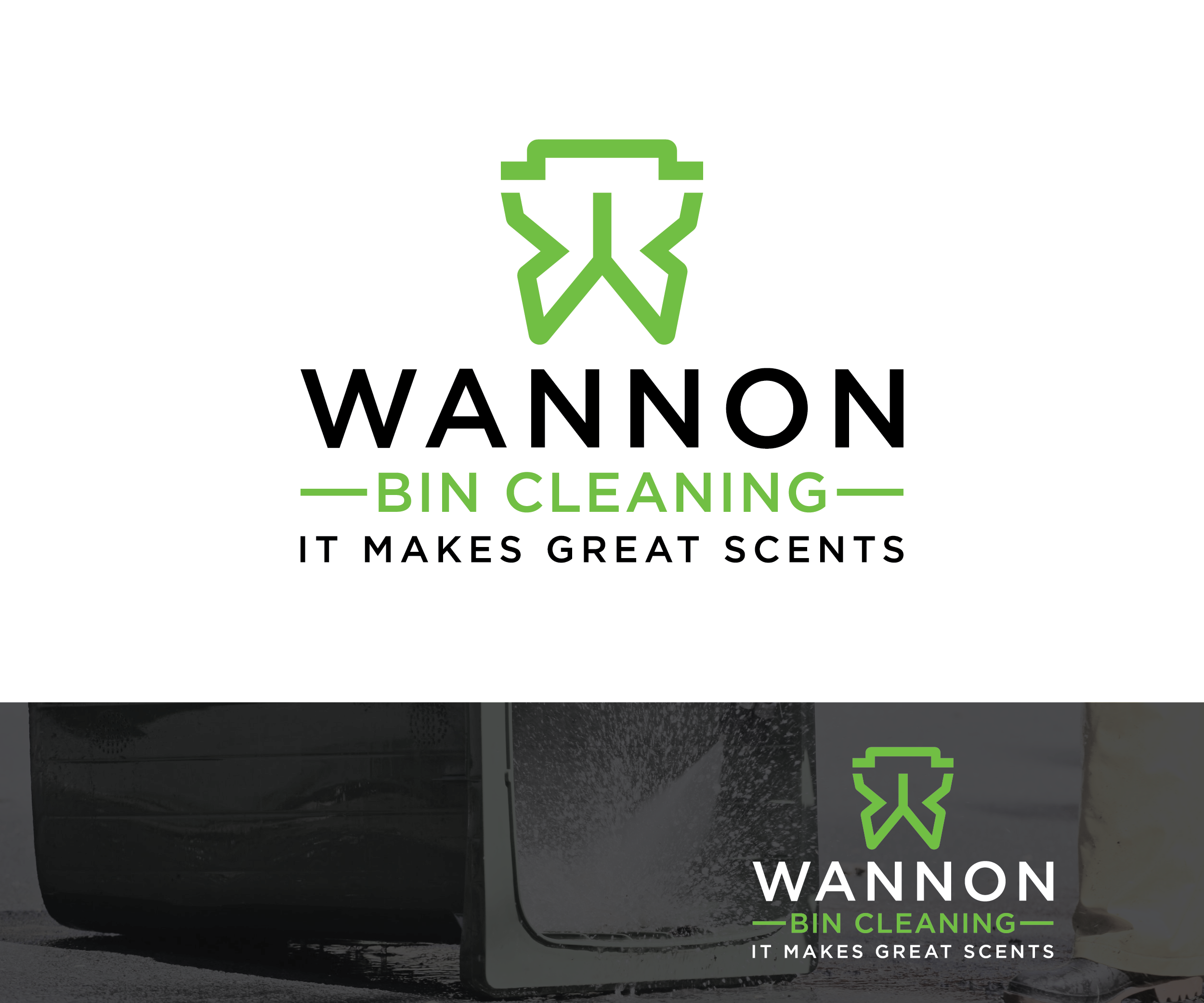 Logo Design by FT Marks Co. for Wannon Bin Cleaning  | Design #35275310