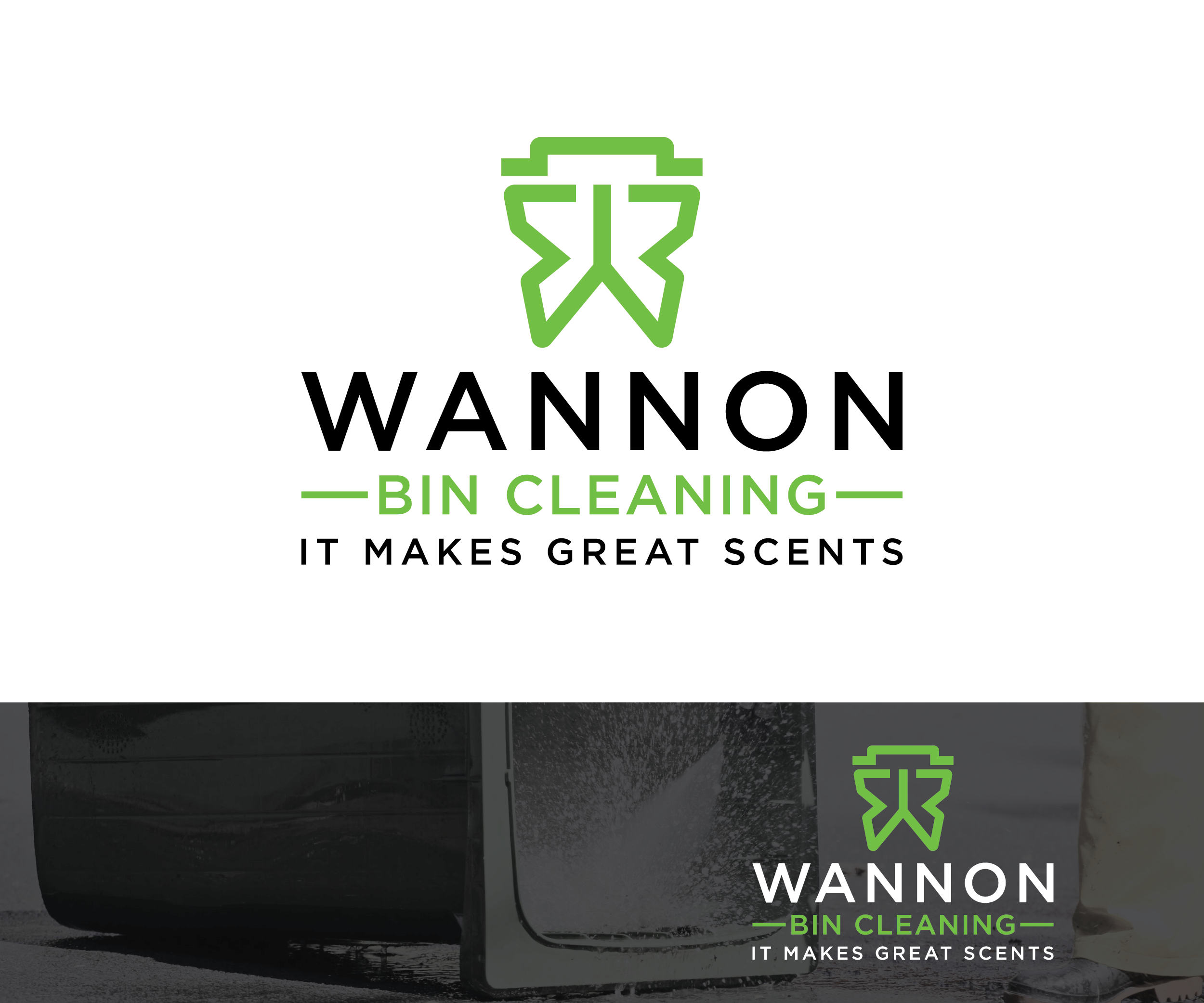 Logo Design by FT Marks Co. for Wannon Bin Cleaning  | Design #35275312