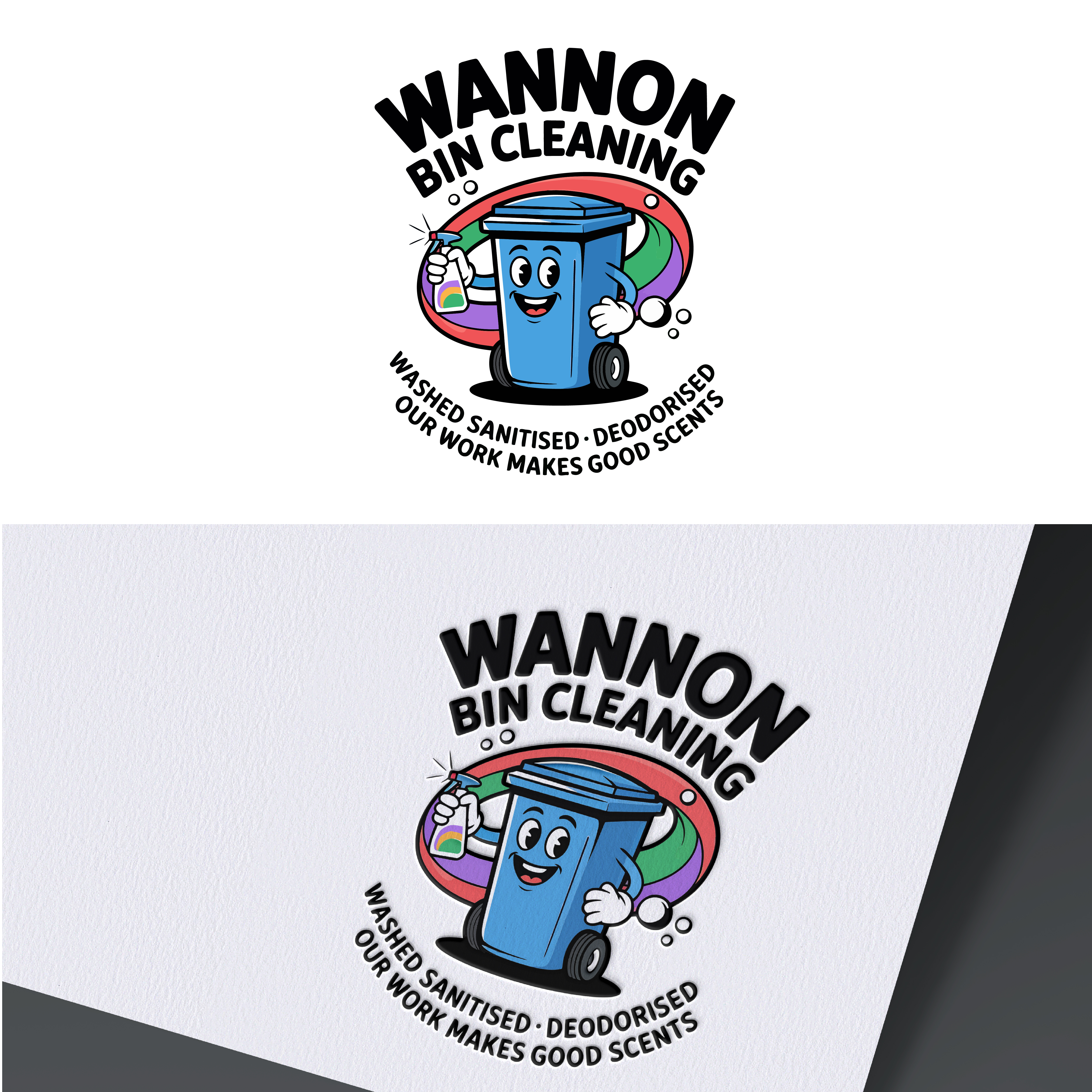 Diseño de Logo por grafixbro para Wannon Bin Cleaning  | Diseño #35248581