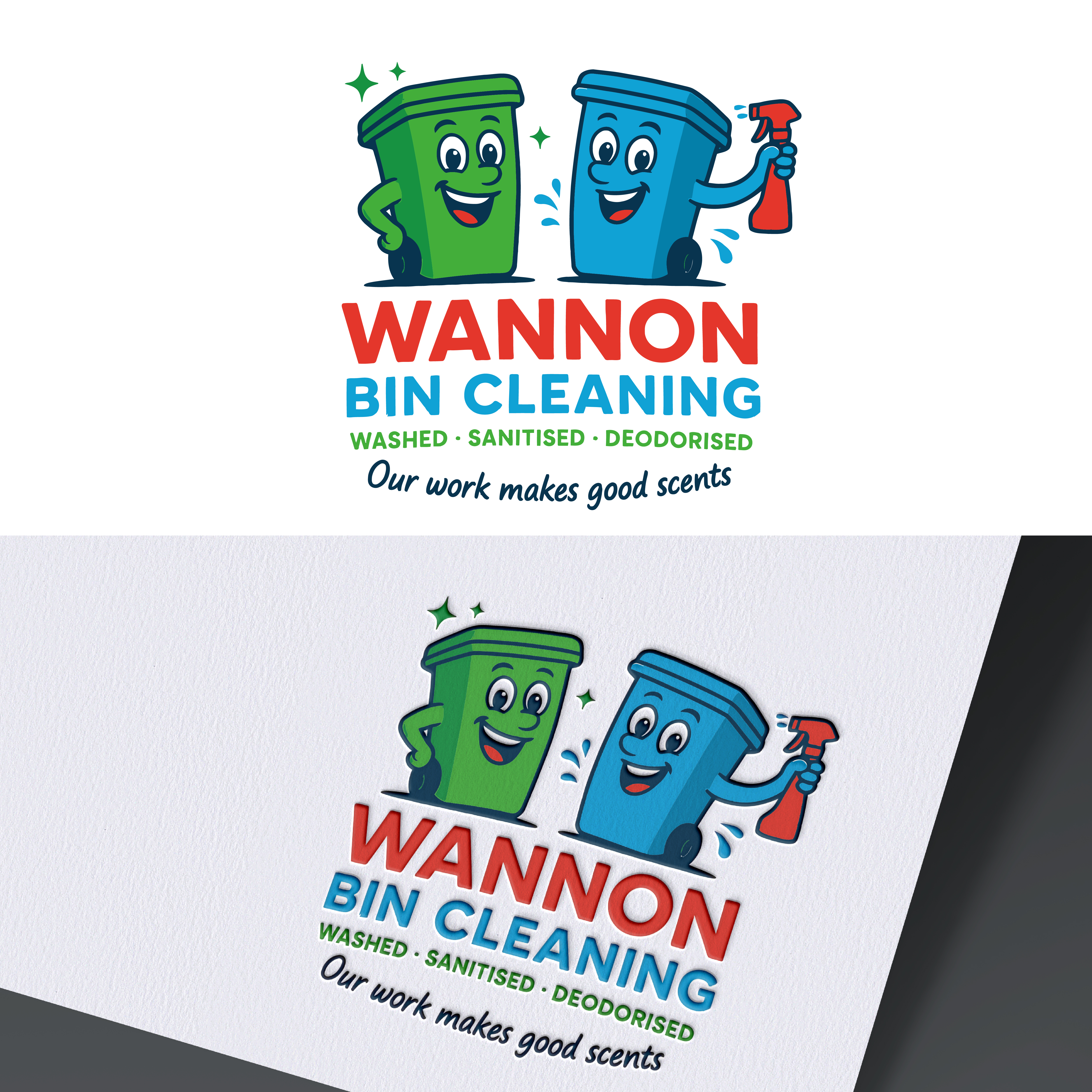 Diseño de Logo por grafixbro para Wannon Bin Cleaning  | Diseño #35248582