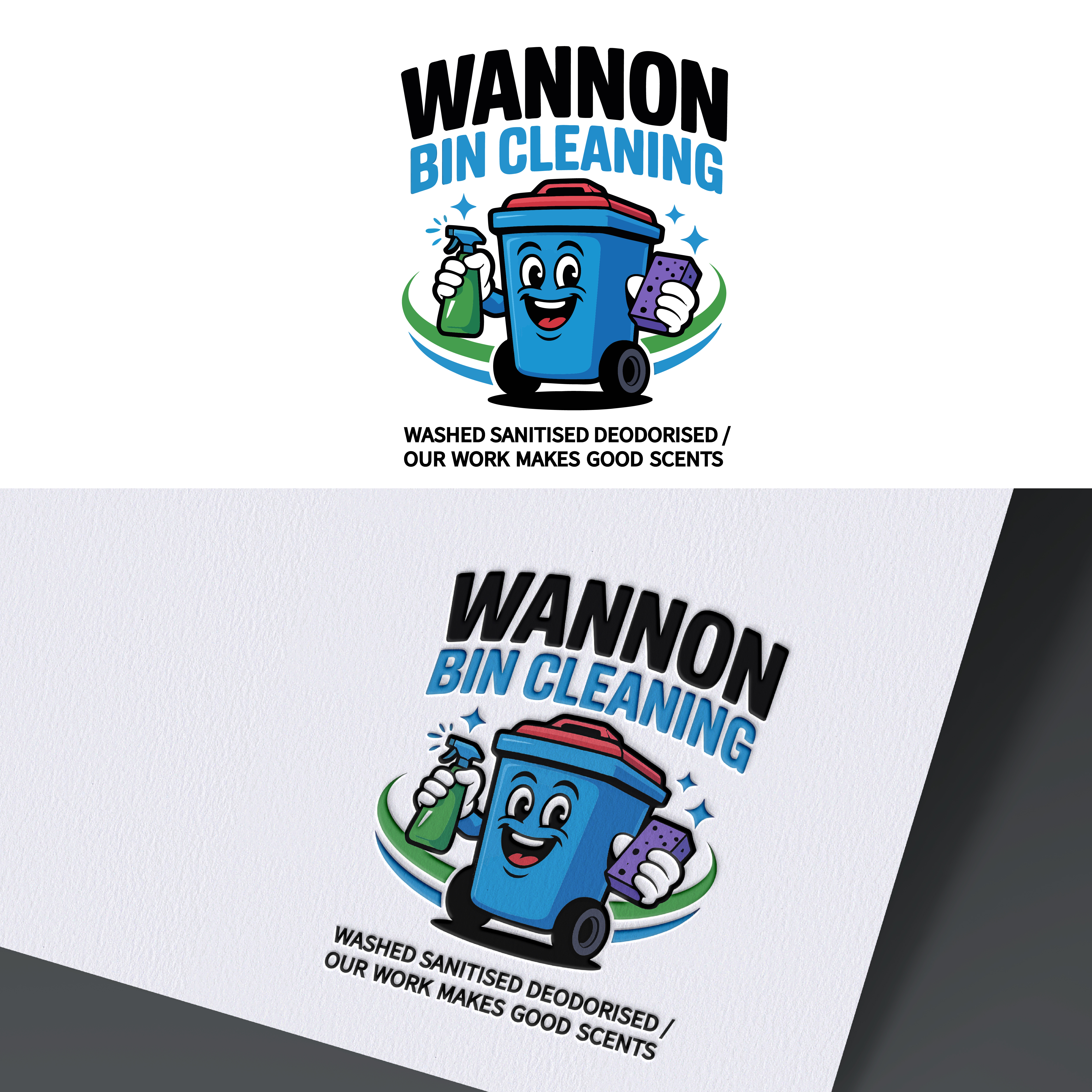 Logo-Design von grafixbro für Wannon Bin Cleaning  | Design #35248583