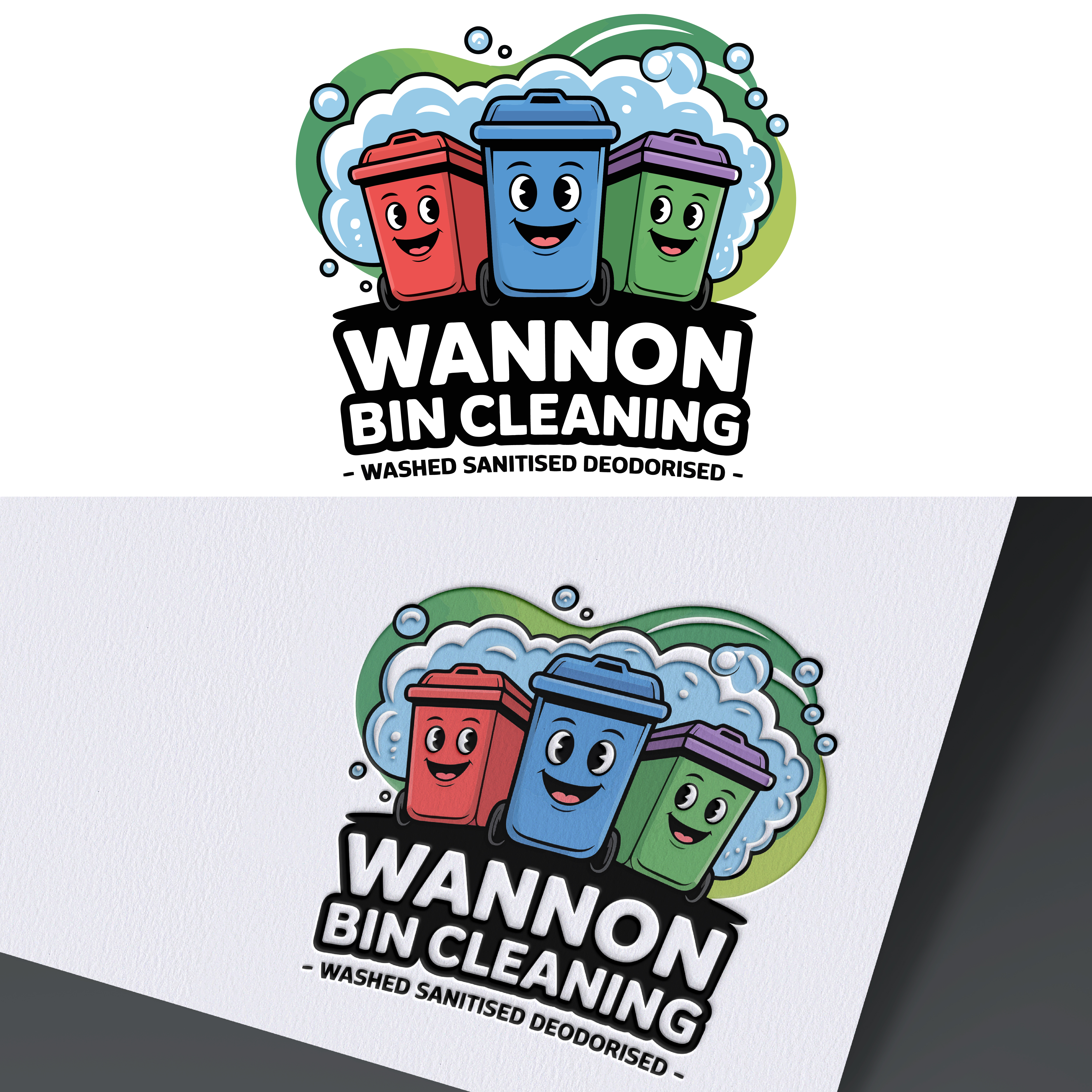 Diseño de Logo por grafixbro para Wannon Bin Cleaning  | Diseño #35248584