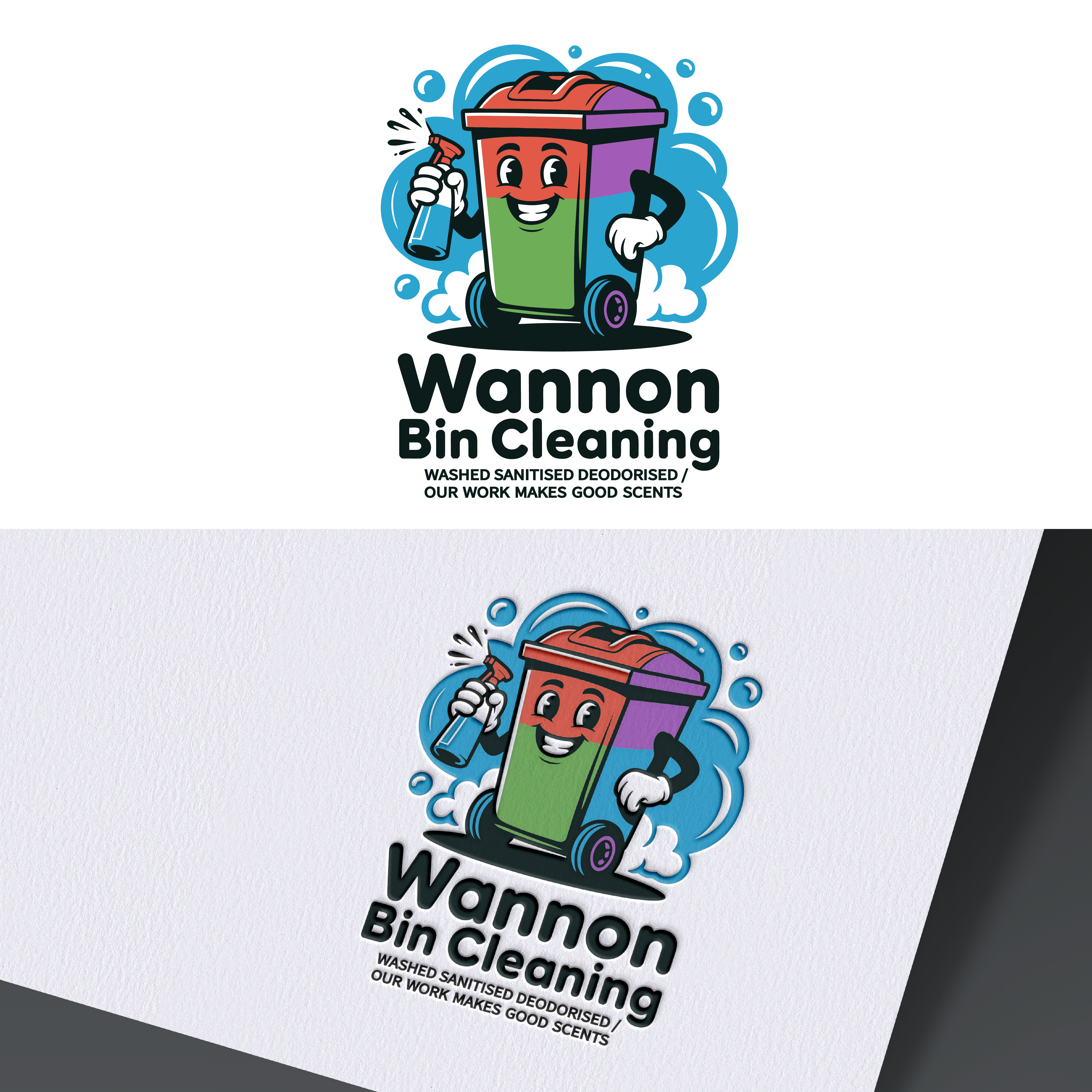 Logo-Design von grafixbro für Wannon Bin Cleaning  | Design #35248591