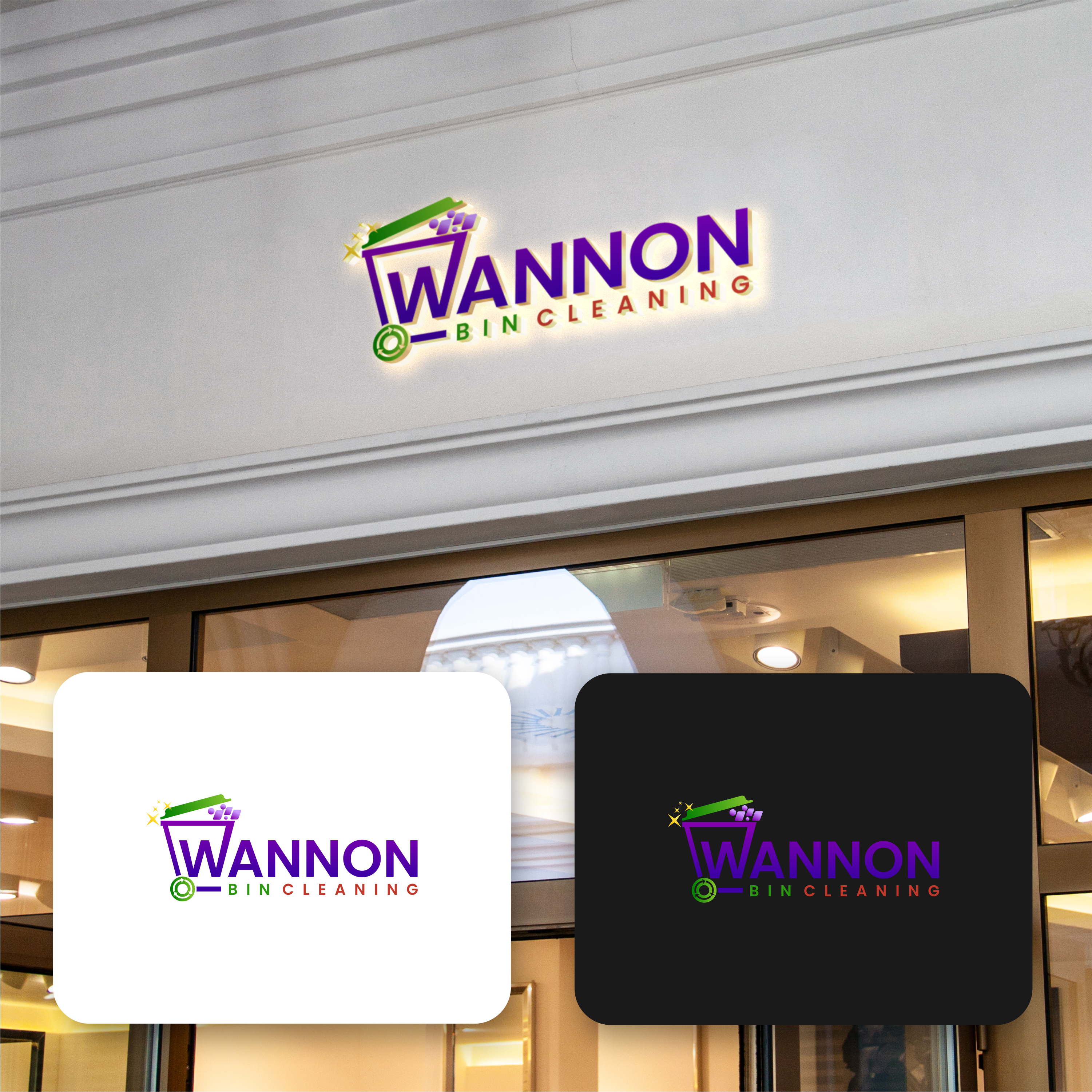 Logo-Design von ArtAND_Studio für Wannon Bin Cleaning  | Design #35262038