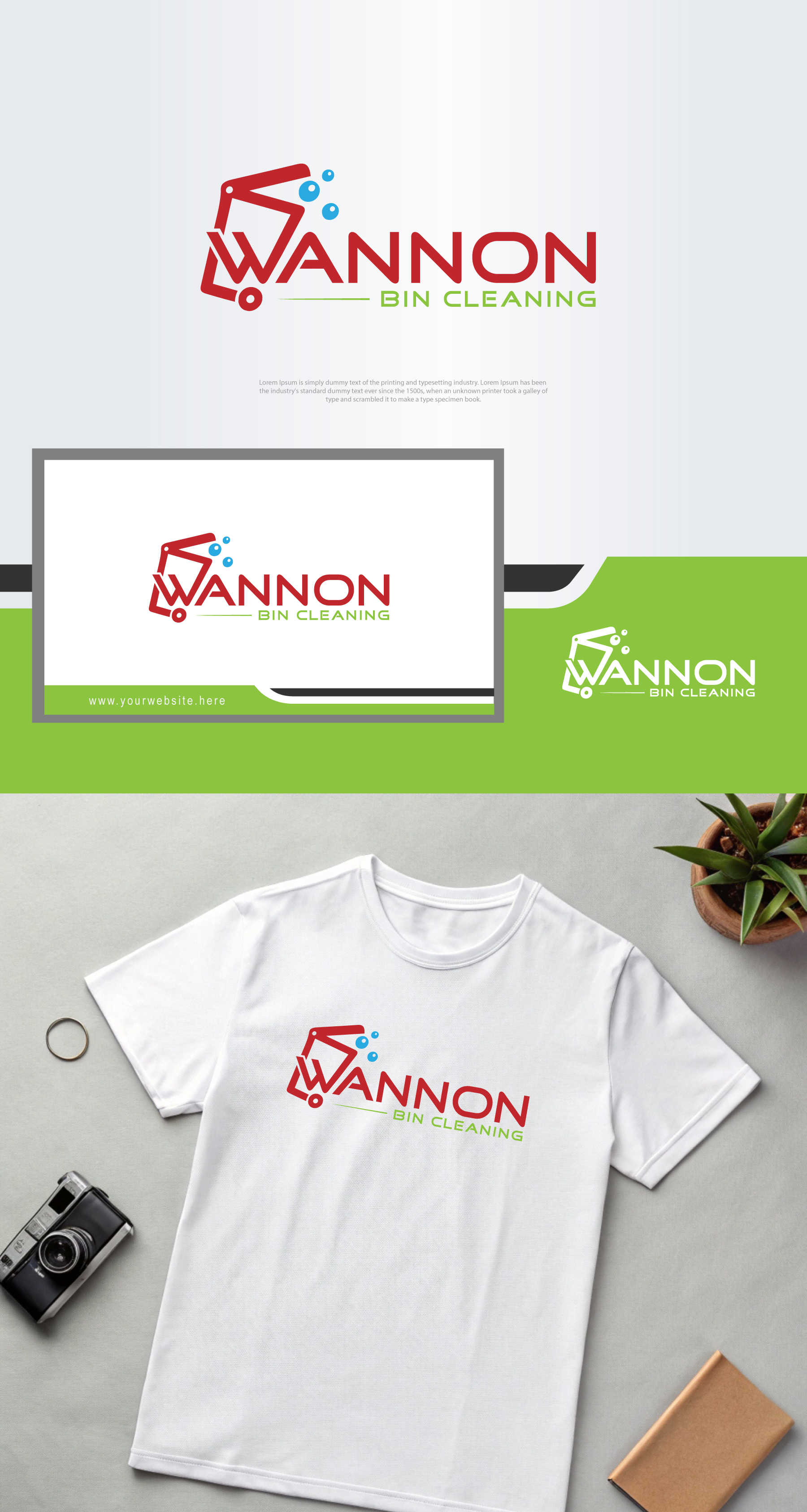 Logo Design by Cool-Designer for Wannon Bin Cleaning  | Design #35242192