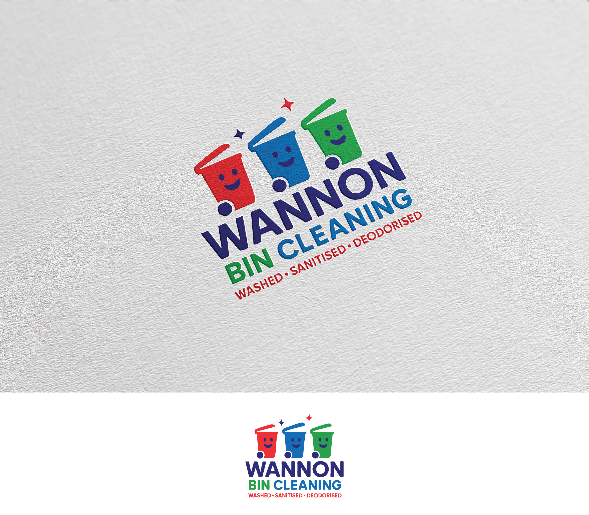 Logo Design by Afsana_Hoque for Wannon Bin Cleaning  | Design #35250590