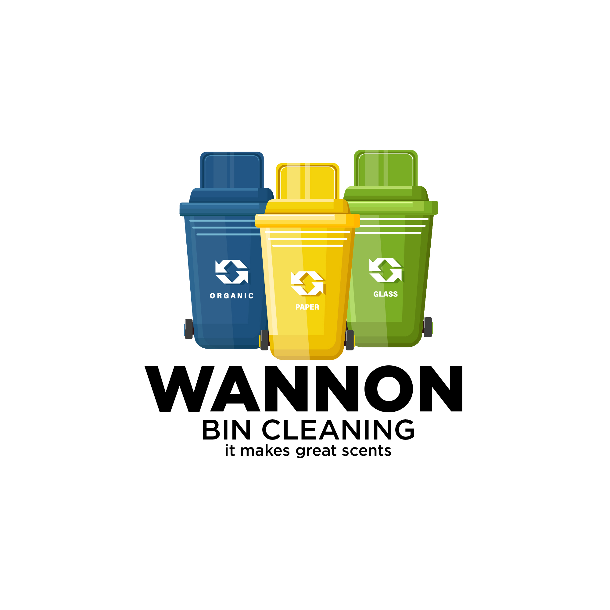 Logo Design by Ziyab Khan for Wannon Bin Cleaning  | Design #35276107