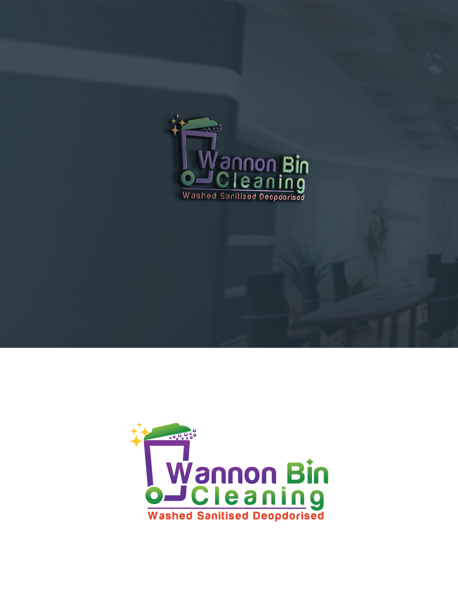 Logo Design by Go4Logo for Wannon Bin Cleaning  | Design #35240768