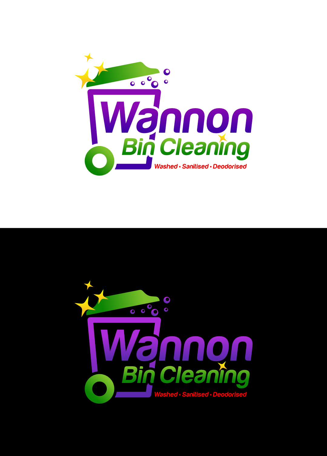 Logo-Design von graphdul für Wannon Bin Cleaning  | Design #35240512