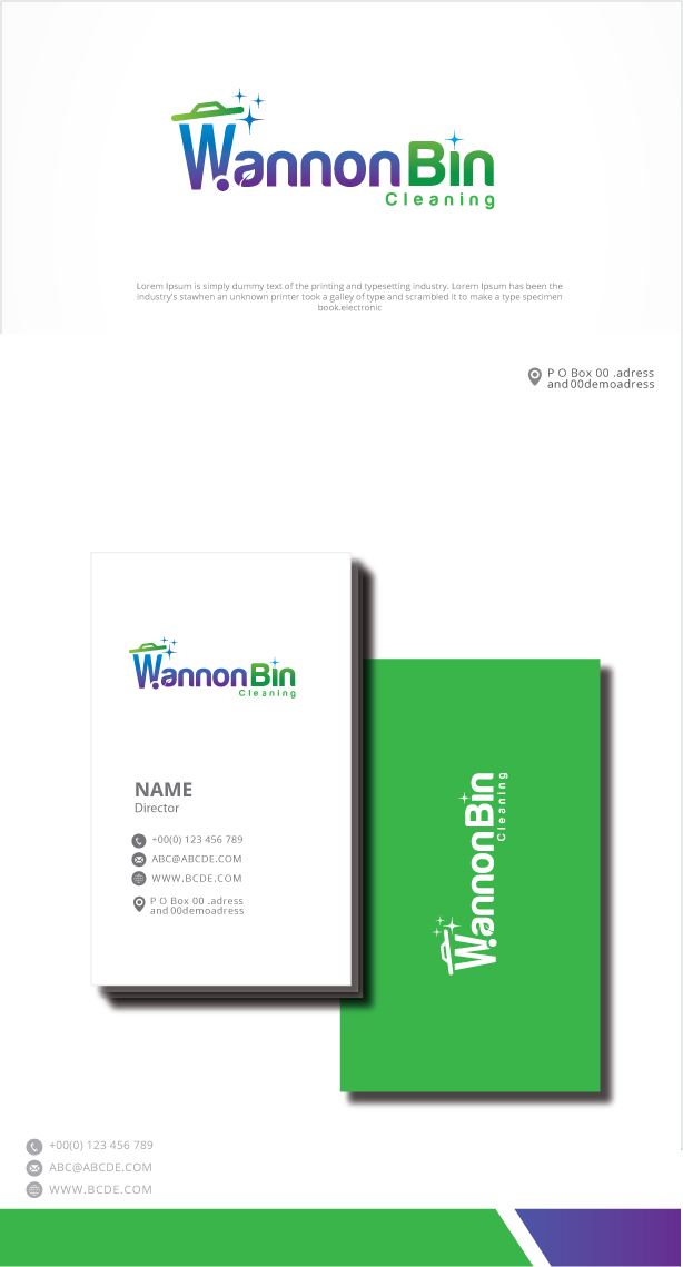 Logo-Design von zebronicgraphic für Wannon Bin Cleaning  | Design #35248246