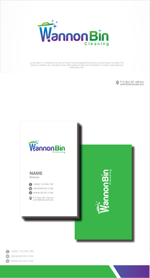Logo Design by zebronicgraphic for Wannon Bin Cleaning  | Design: #35248246