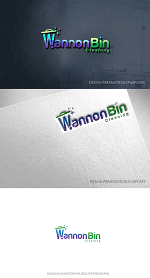 Logo Design by zebronicgraphic for Wannon Bin Cleaning  | Design: #35248247