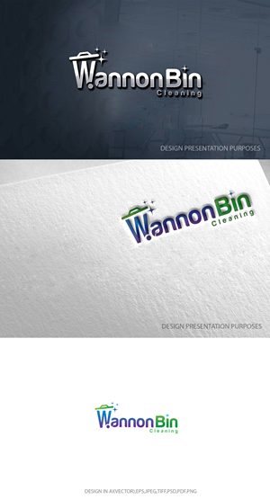 Logo Design by zebronicgraphic for Wannon Bin Cleaning  | Design: #35248249