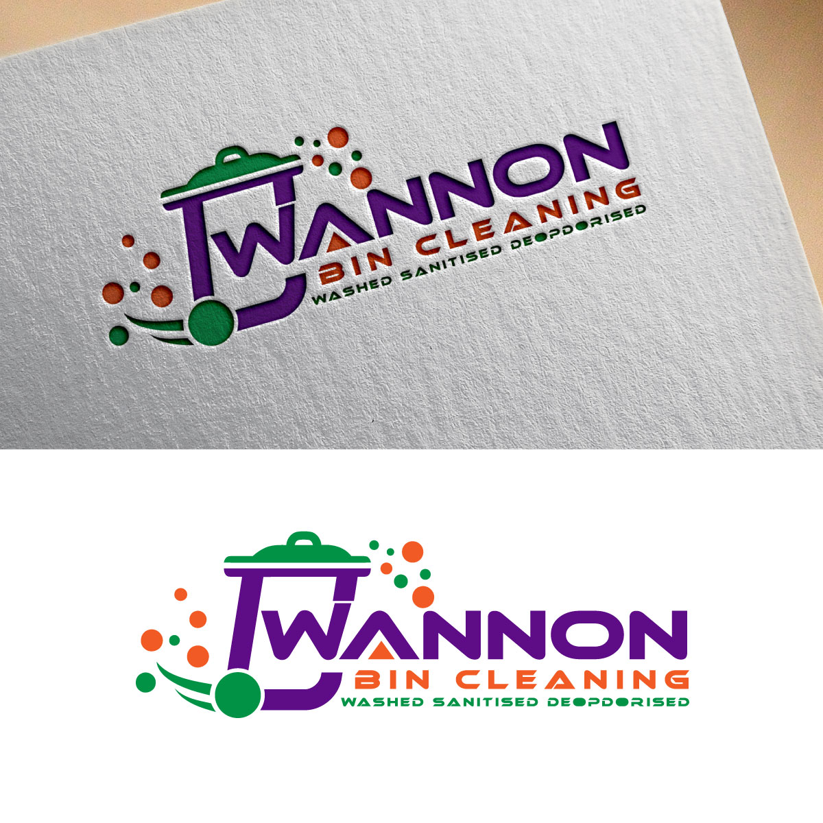 Logo-Design von Fürstenberg design für Wannon Bin Cleaning  | Design #35249935