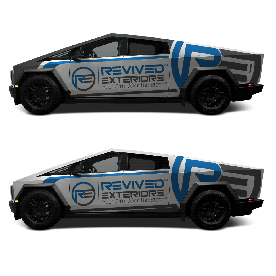 Diseño de Rotulación de Vehículo por Yoga Tri para Revived Exteriors, Inc. | Diseño #35245153
