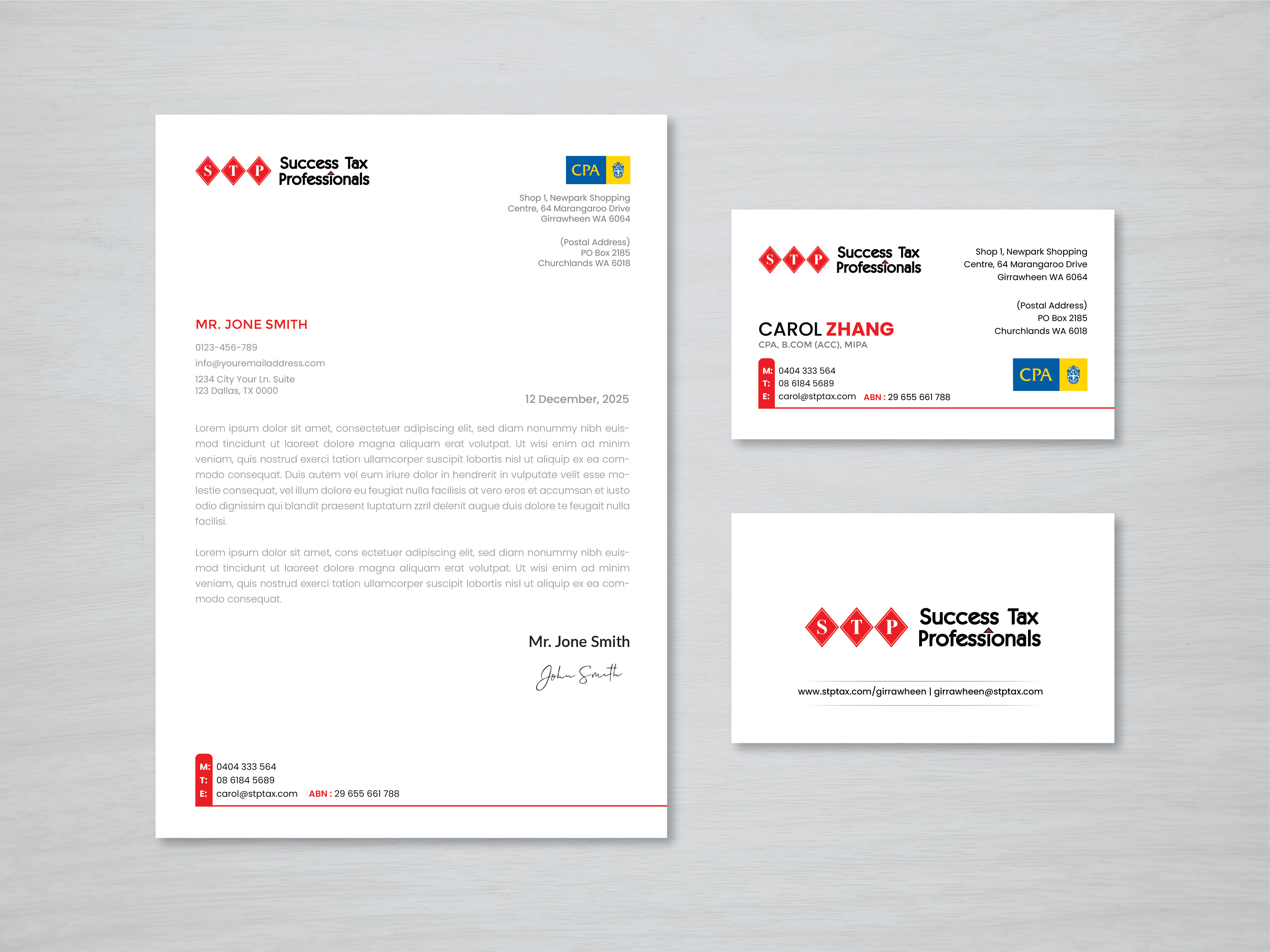 Stationery Design by artbitin for Success Tax Professionals (Girrawheen) | Design #35246303