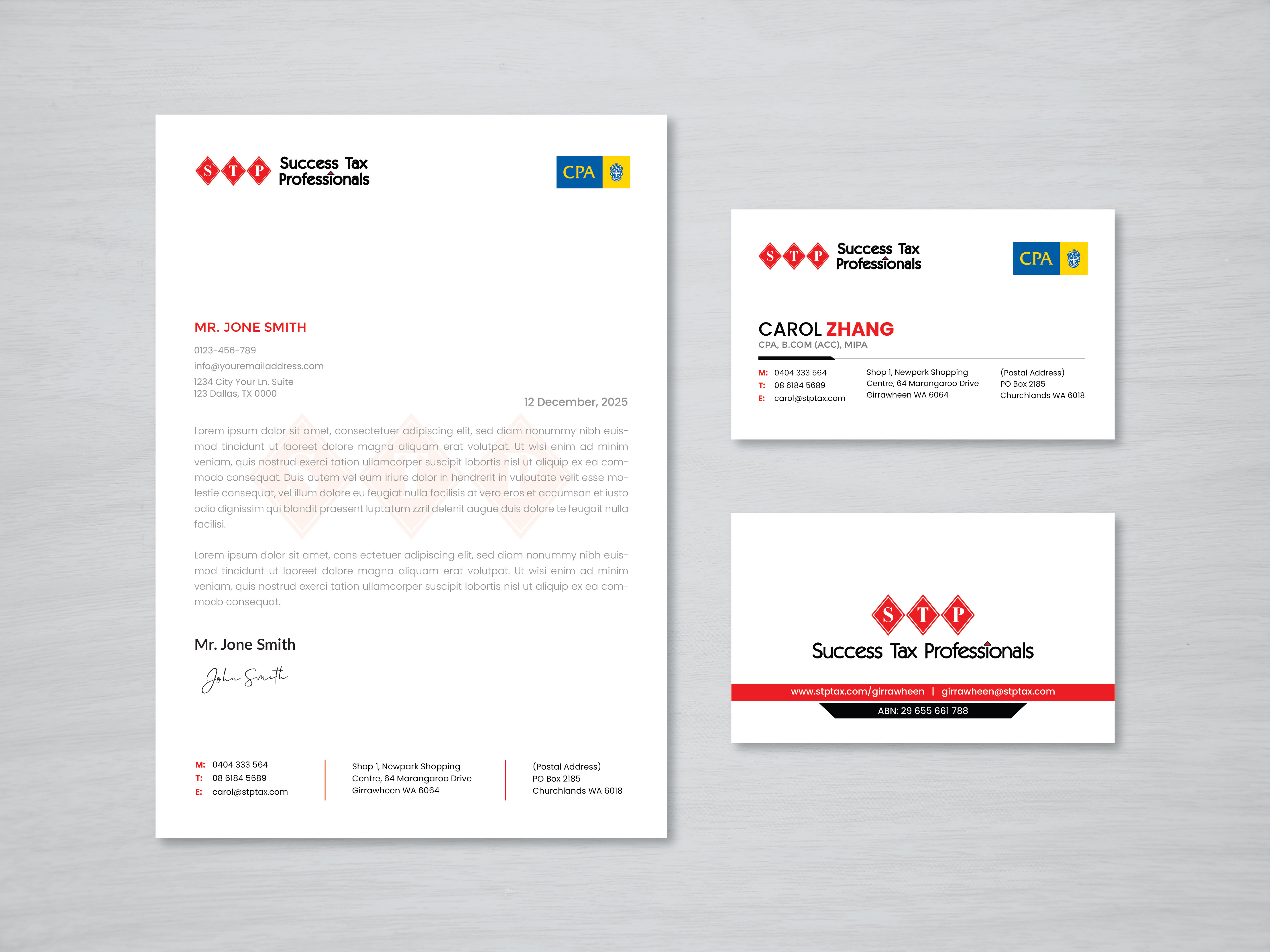 Diseño de Papelería por artbitin para Success Tax Professionals (Girrawheen) | Diseño #35246304