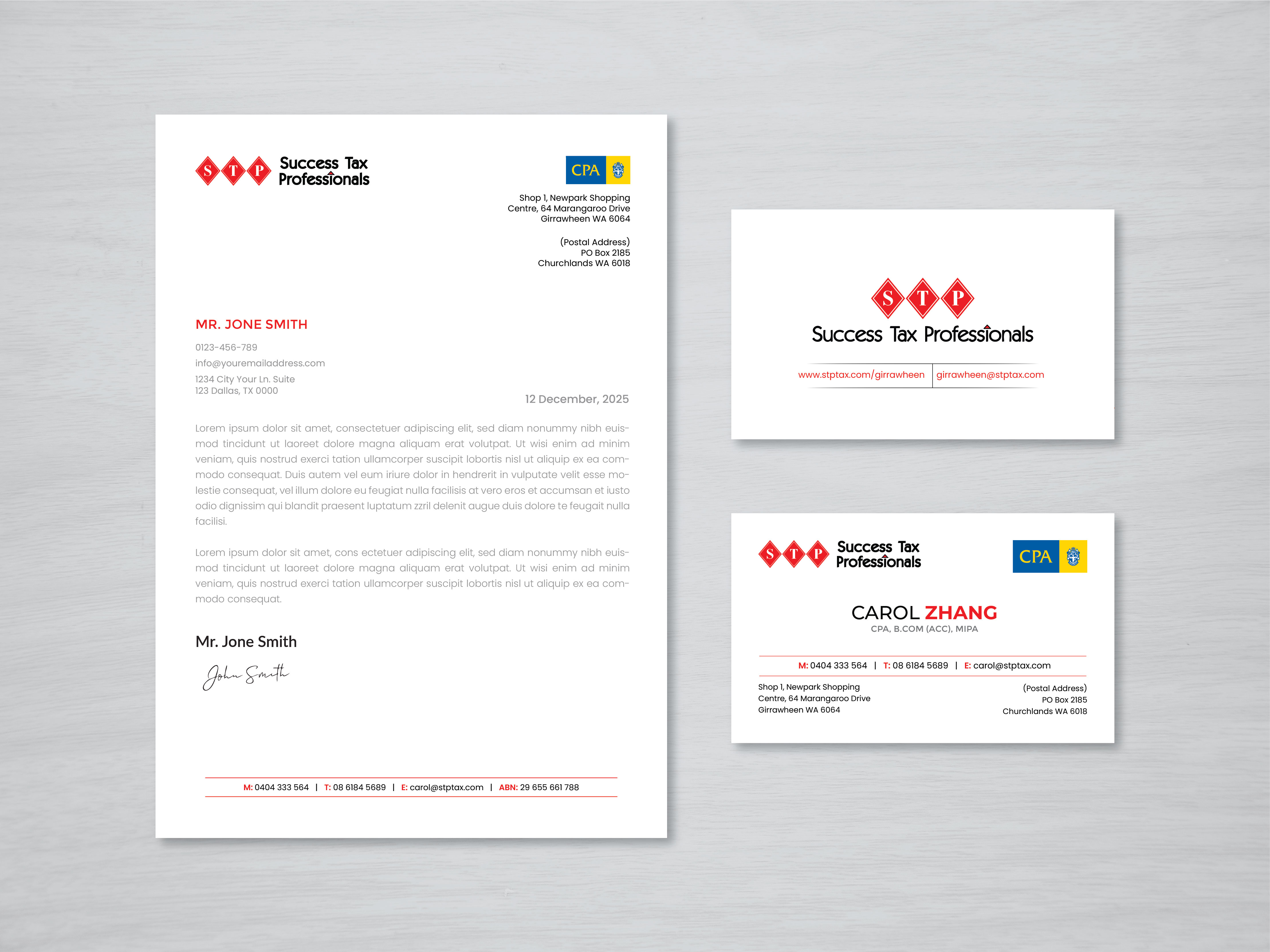 Stationery Design by artbitin for Success Tax Professionals (Girrawheen) | Design #35246305