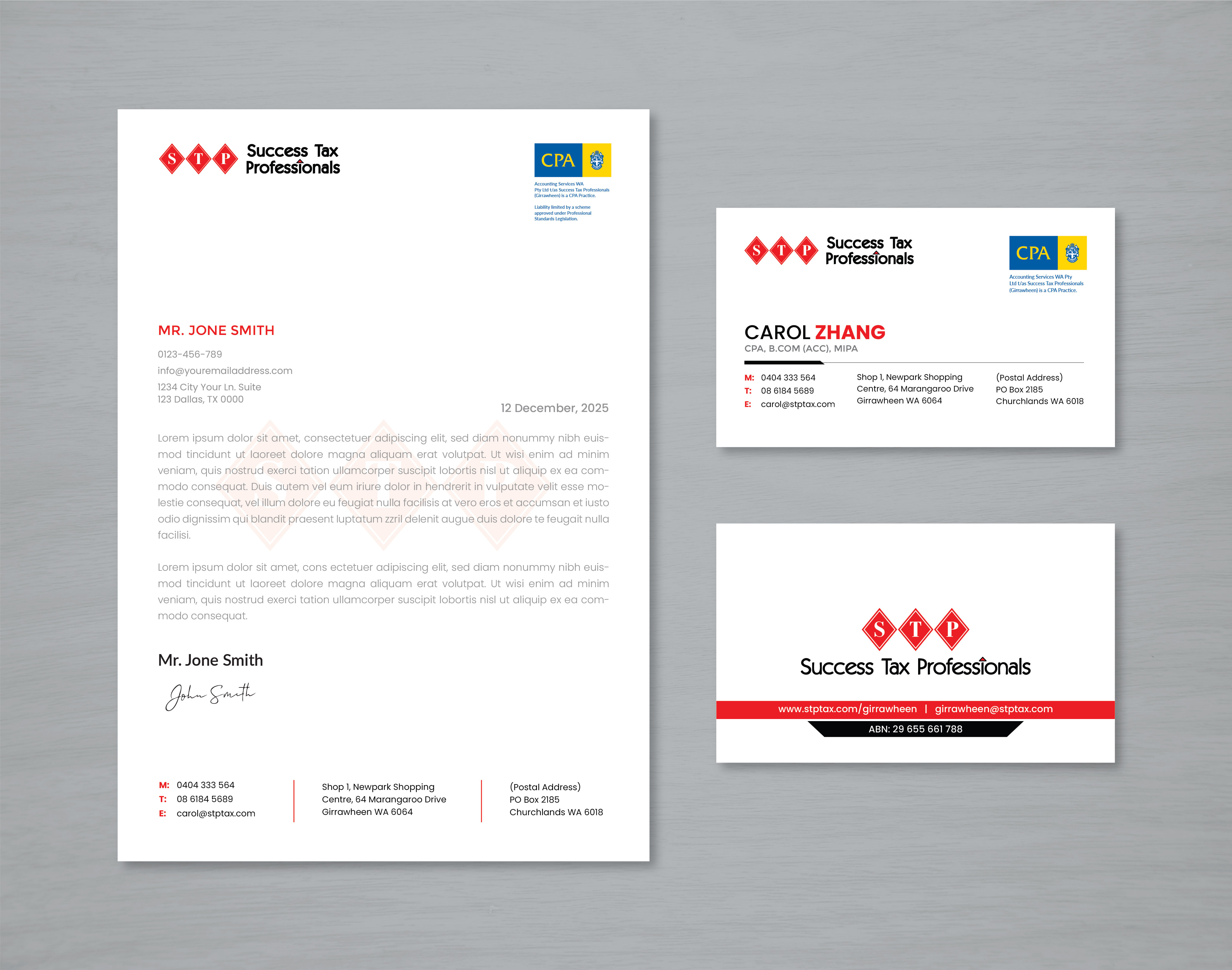 Stationery Design by artbitin for Success Tax Professionals (Girrawheen) | Design #35261282