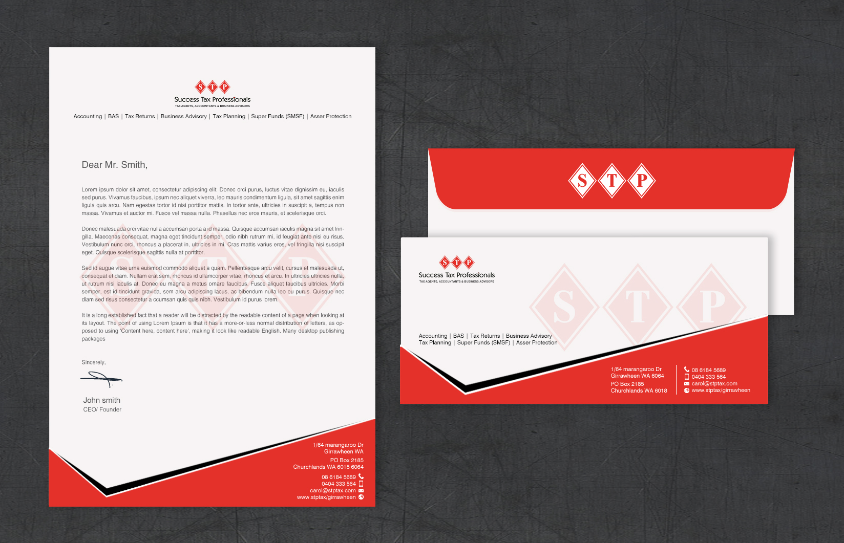 Stationery Design by chandrayaan.creative for Success Tax Professionals (Girrawheen) | Design #35255641