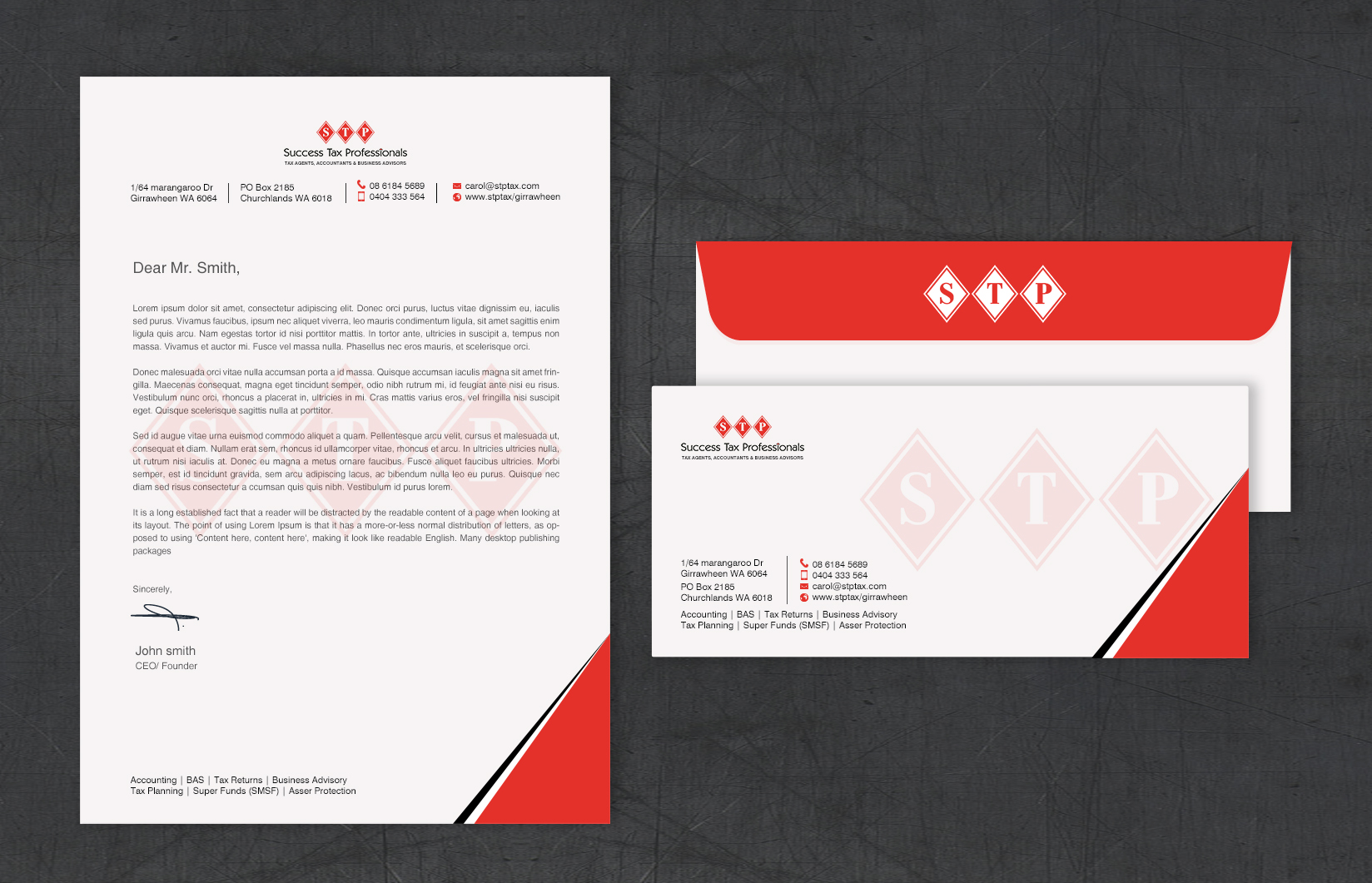 Stationery Design by chandrayaan.creative for Success Tax Professionals (Girrawheen) | Design #35255644
