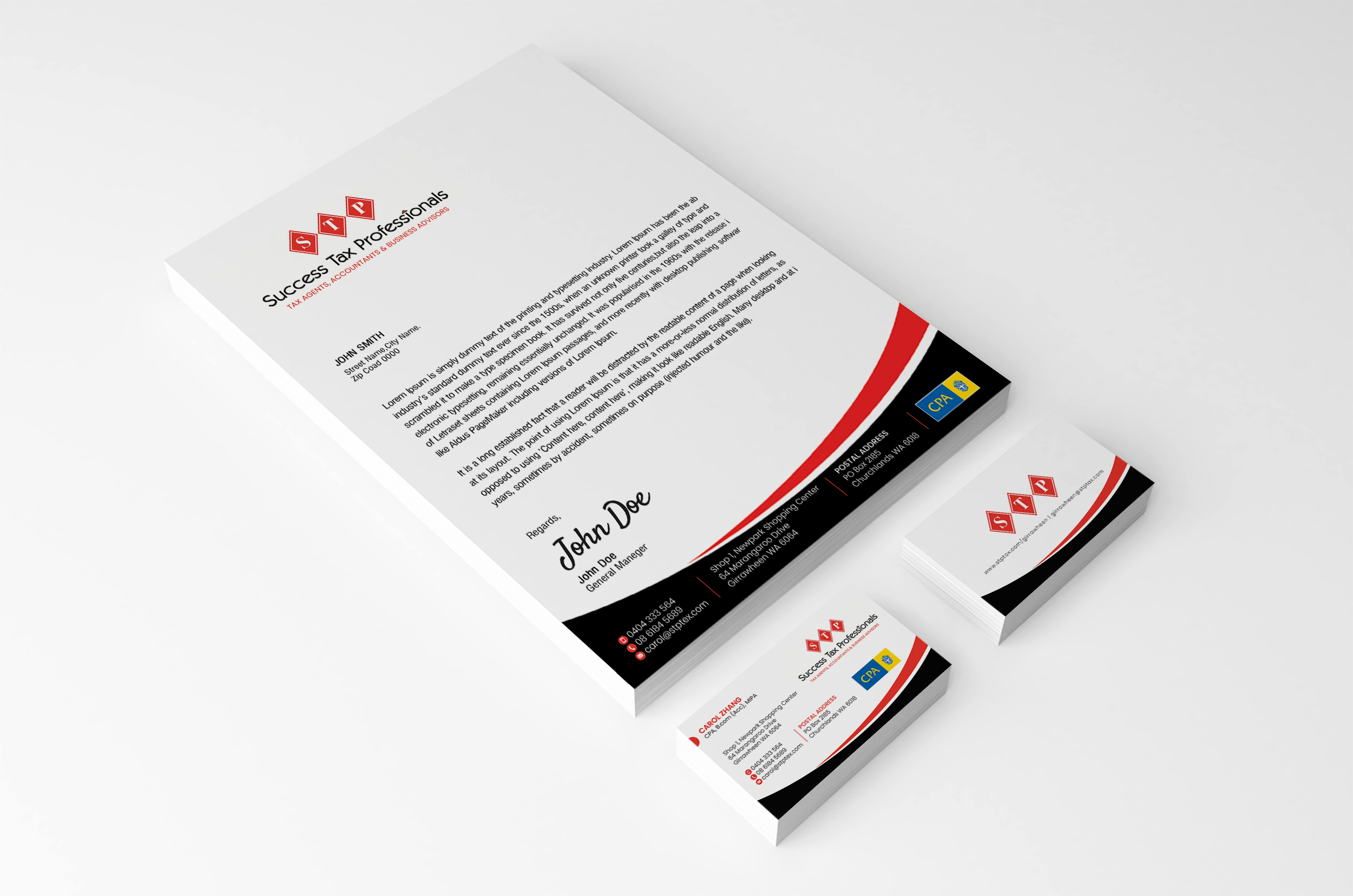 Stationery Design by SL Designer for Success Tax Professionals (Girrawheen) | Design #35247805