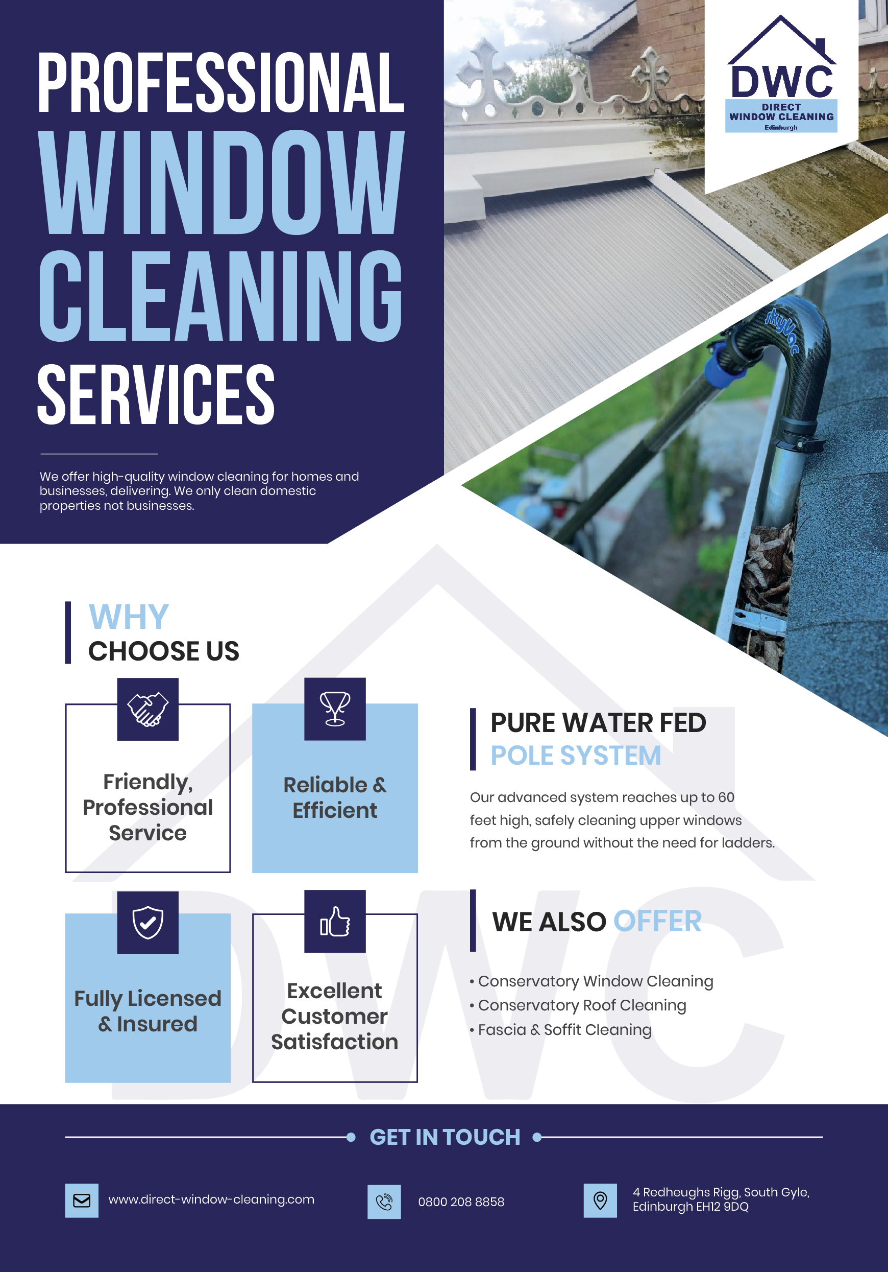 Design de Flyer par Mood Designz pour Direct Window Cleaning | Design #35295357