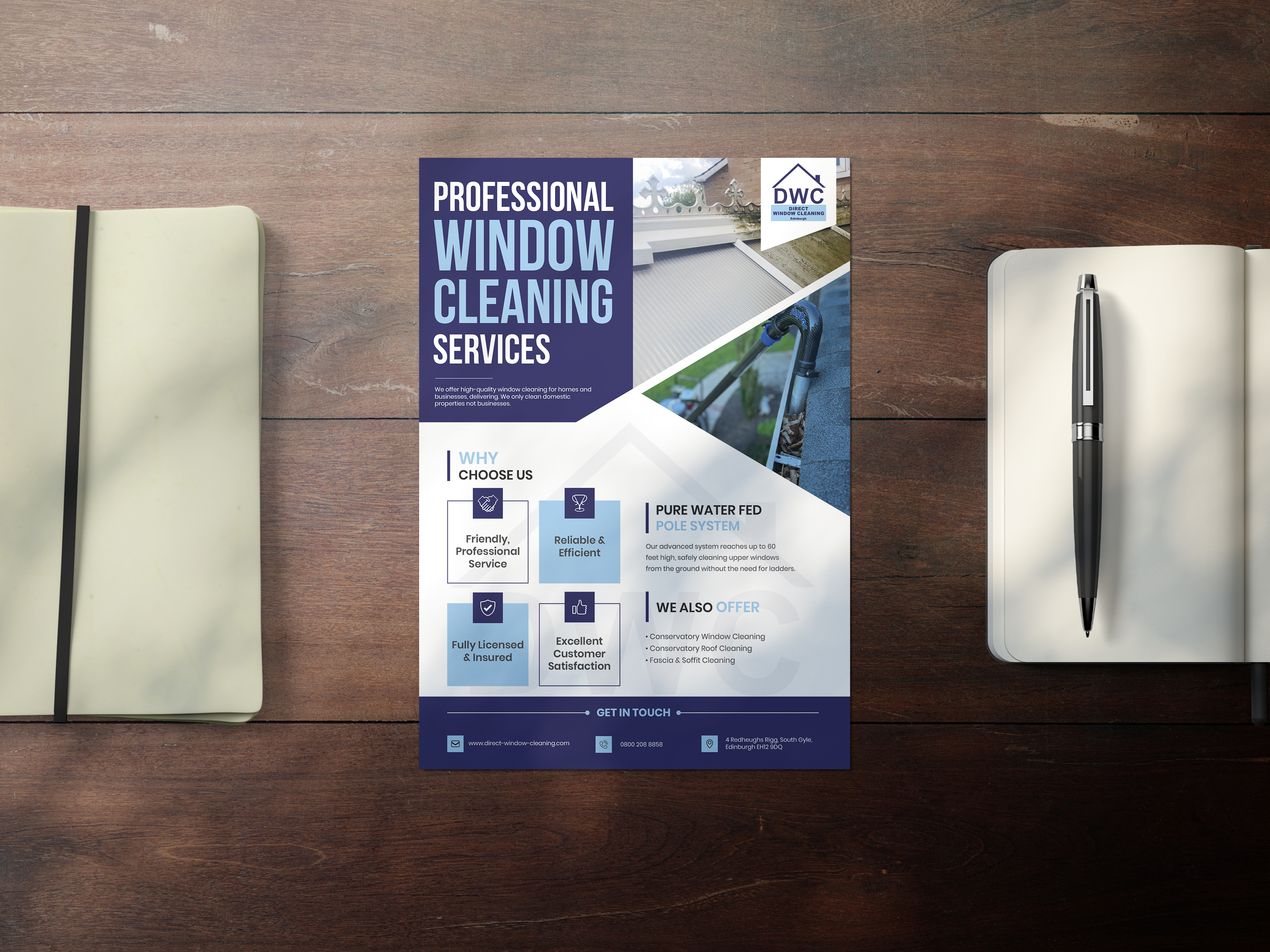 Diseño de Flyer por Mood Designz para Direct Window Cleaning | Diseño #35295360