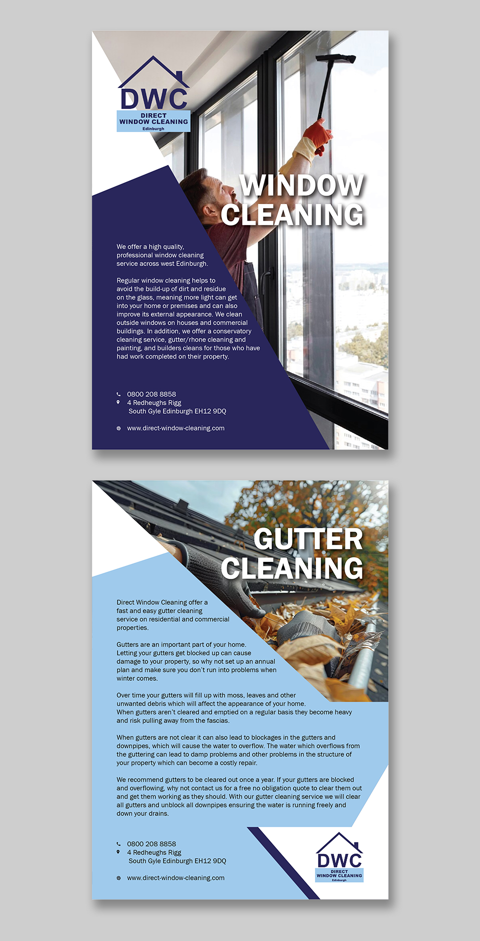 Flyer Design by YourLogoMaster for Direct Window Cleaning | Design #35266017