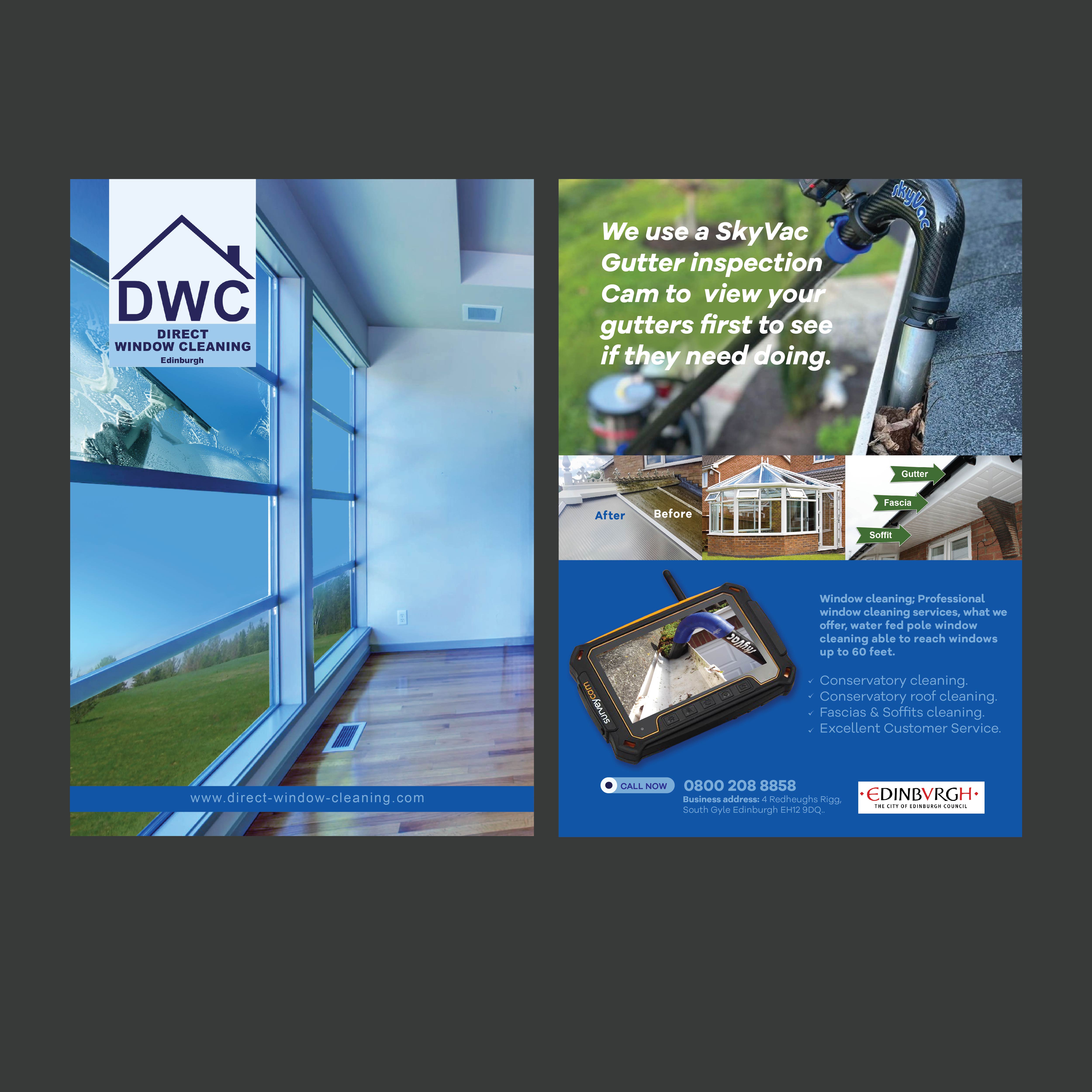 Flyer-Design von DesignRoundUp für Direct Window Cleaning | Design #35268500
