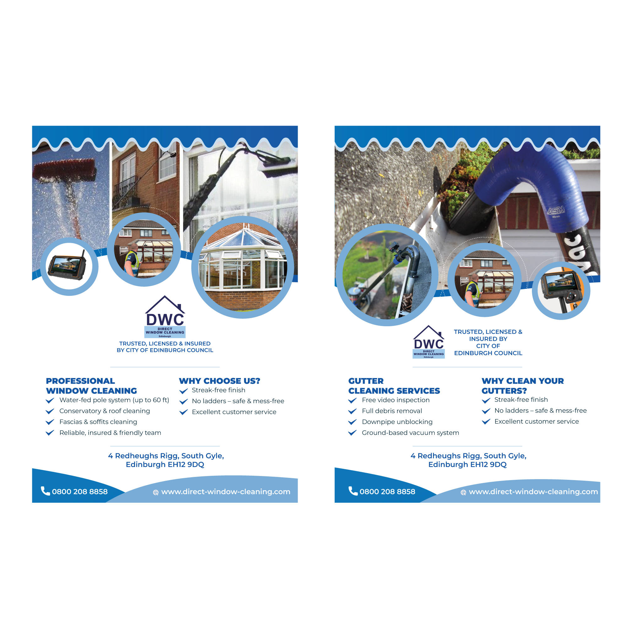 Flyer-Design von Abhinav | Creative Artist für Direct Window Cleaning | Design #35297448