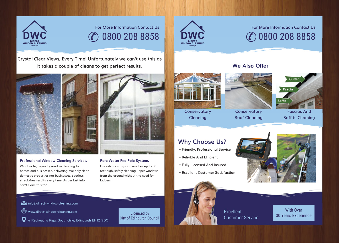 Flyer Design by HarmiDesigning for Direct Window Cleaning | Design #35268640