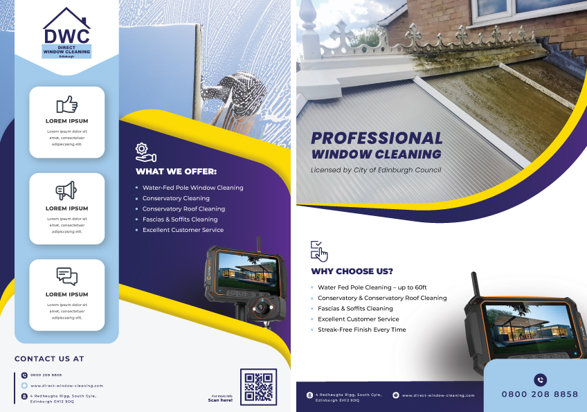 Flyer Design by Bright Star for Direct Window Cleaning | Design #35264090