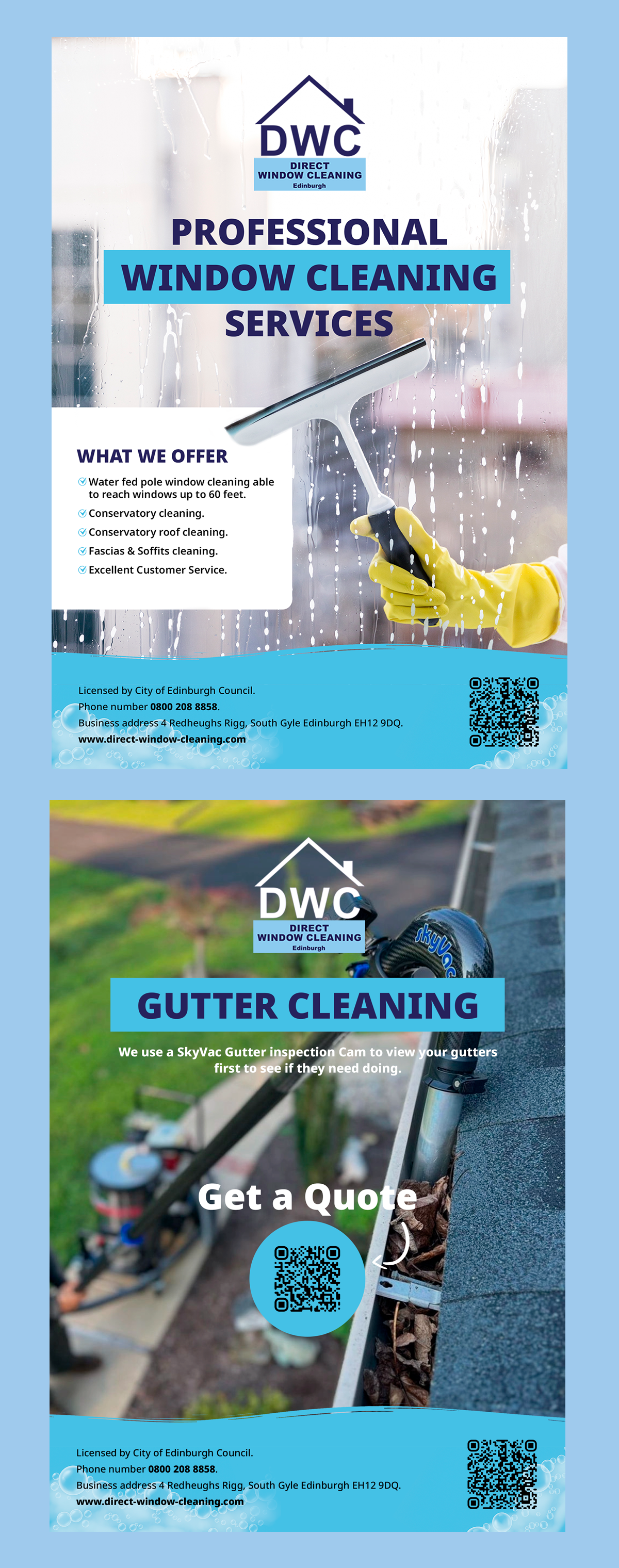 Flyer Design by karina Bertarione for Direct Window Cleaning | Design #35262835