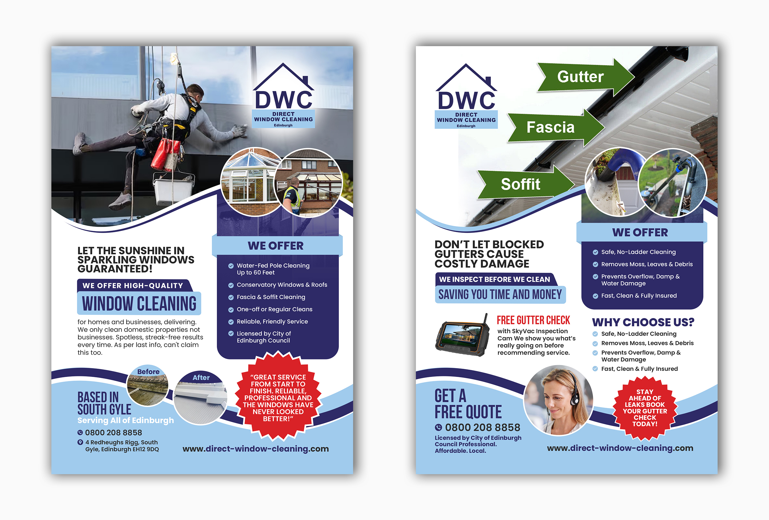 Flyer Design by debdesign for Direct Window Cleaning | Design #35263923