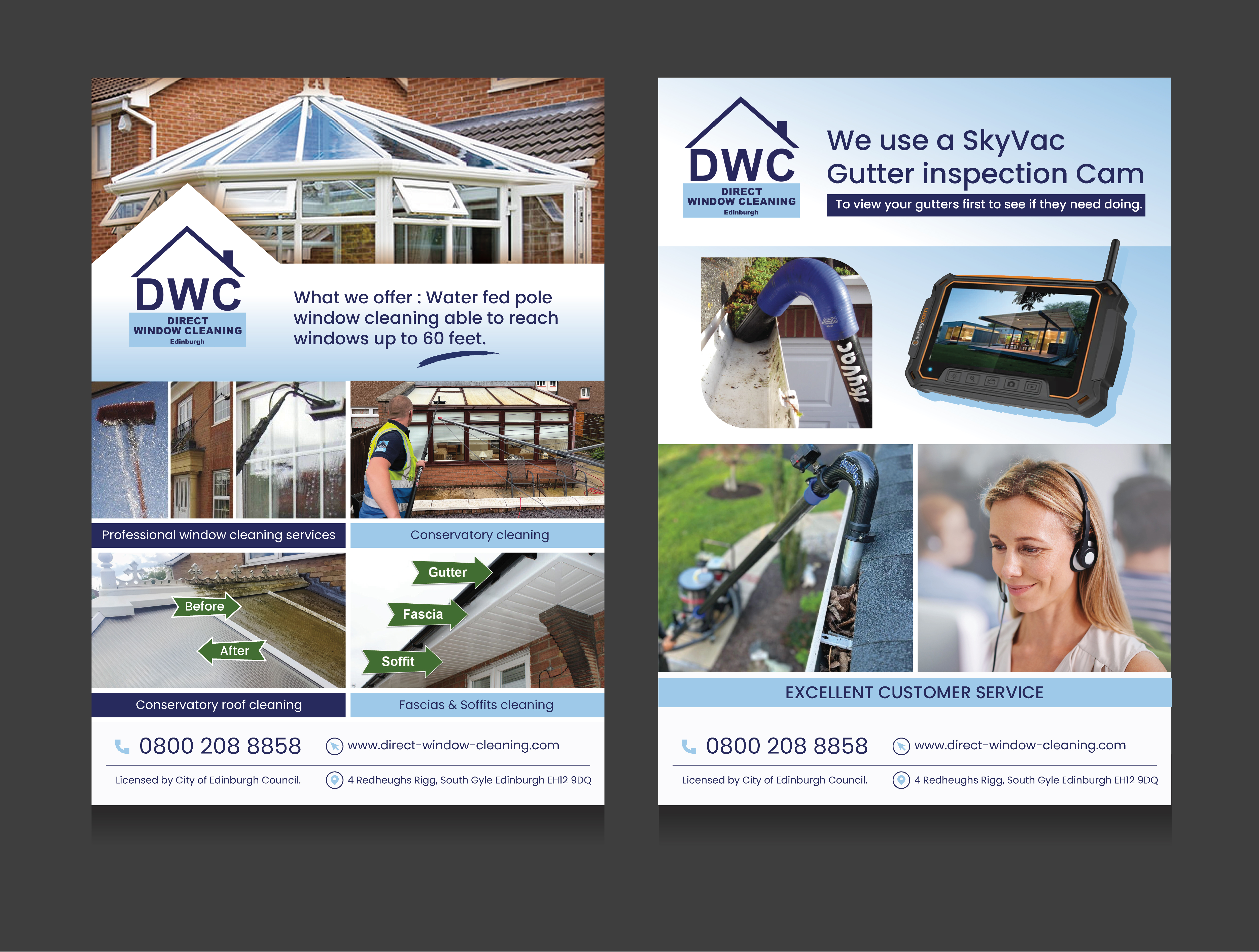 Flyer Design by saurov for Direct Window Cleaning | Design #35264423