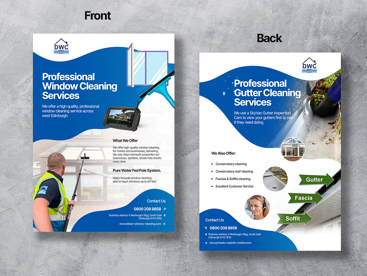 Flyer Design by innovative earth for Direct Window Cleaning | Design #35269394